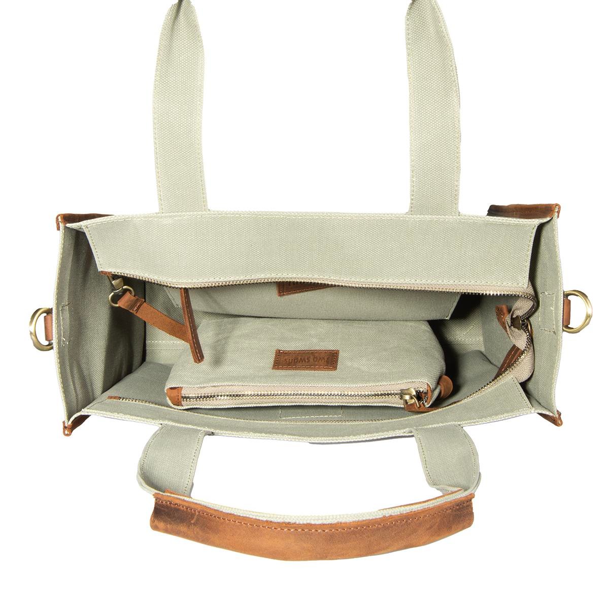 Kanvas Çanta Açık Yeşil Büyük Boy