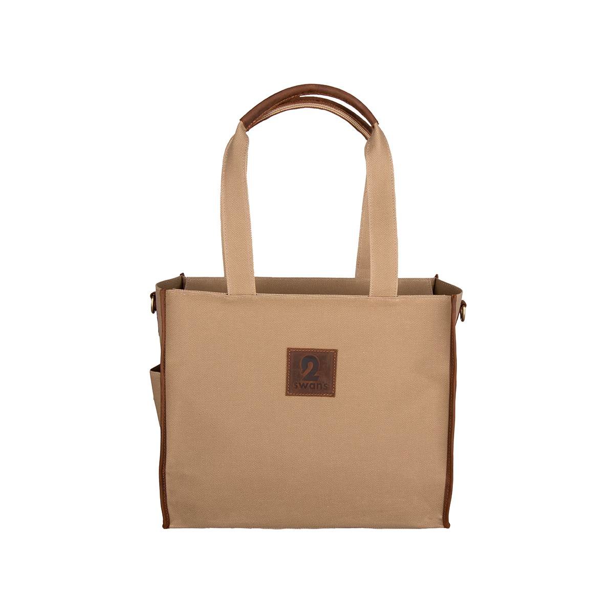 Kanvas Çanta Bej Orta Boy