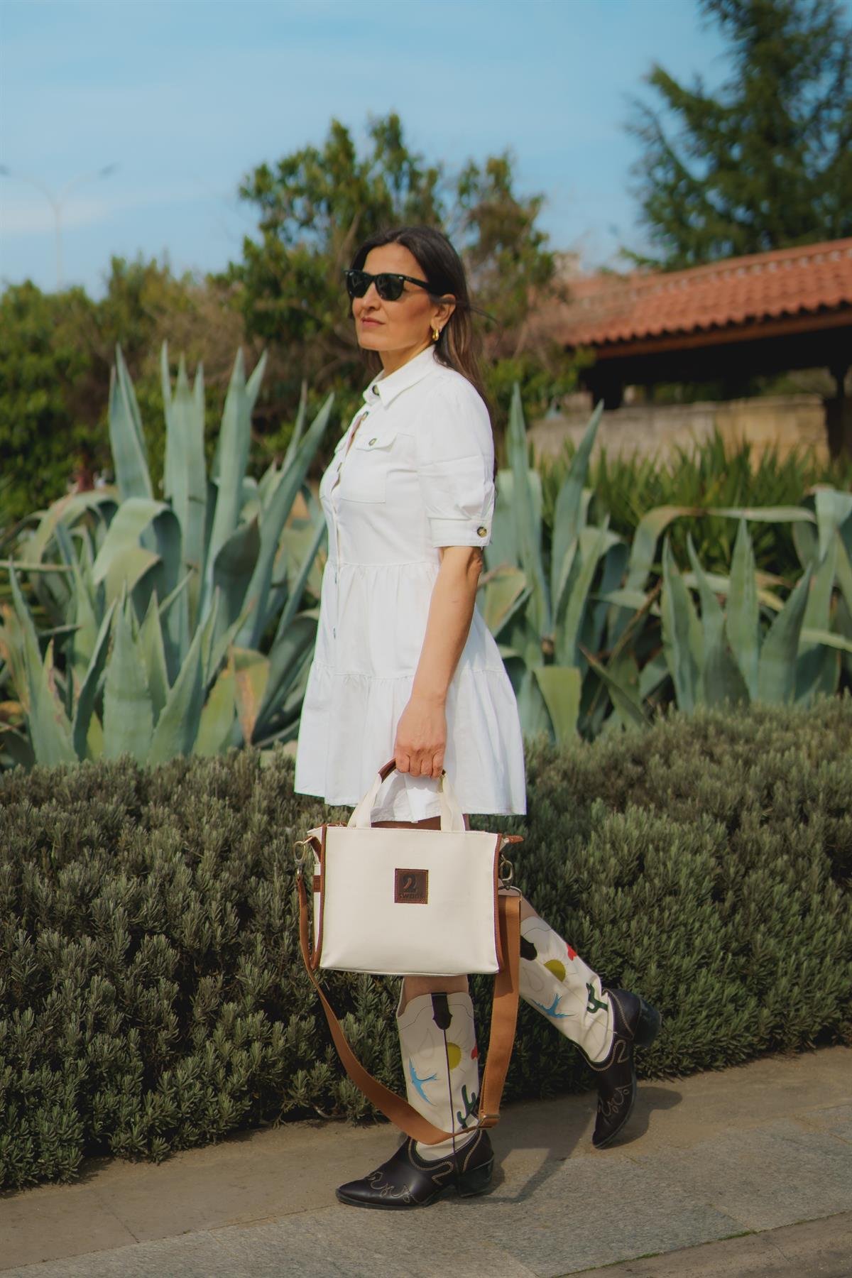 Kanvas Çanta Ekru Küçük Boy