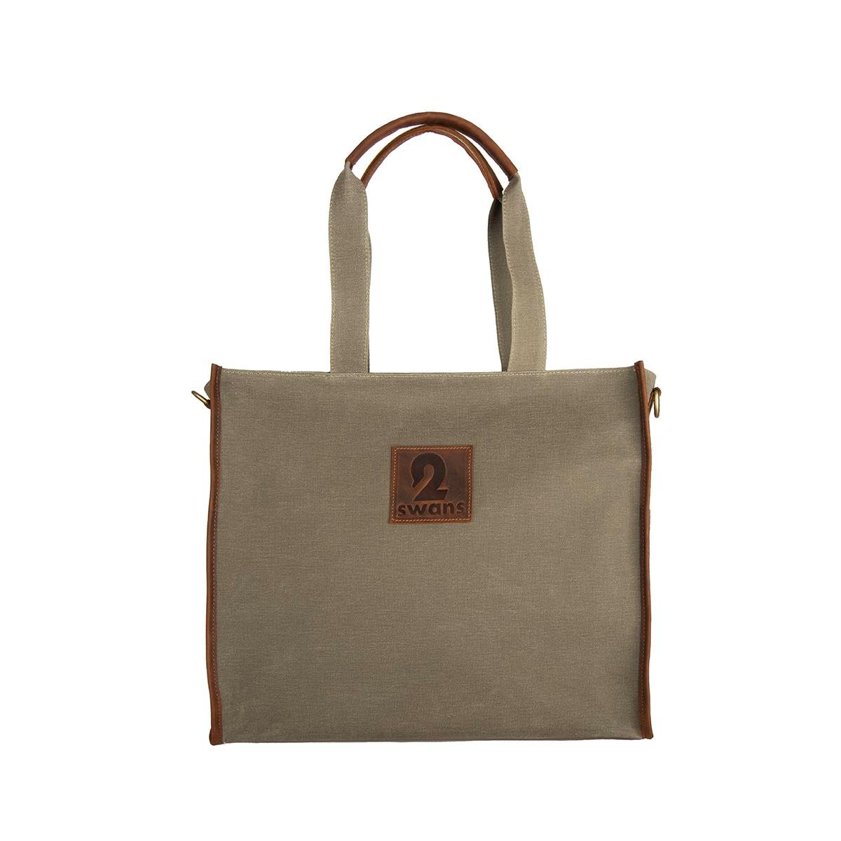 Kanvas Çanta Haki Büyük Boy