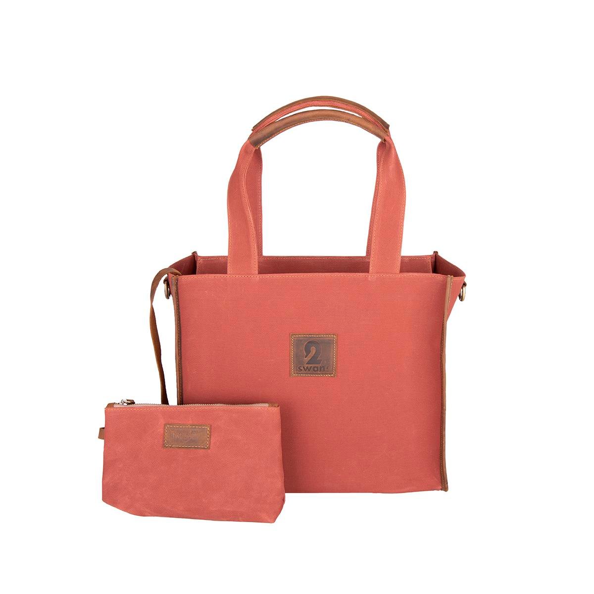 Kanvas Çanta Kiremit Büyük Boy