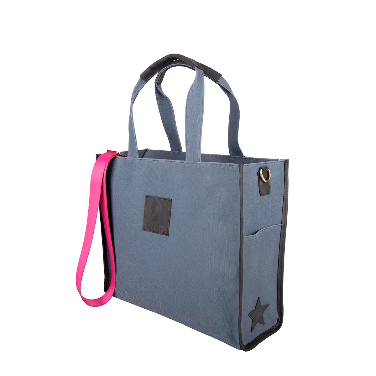 Kanvas Çanta Mavi Büyük Boy