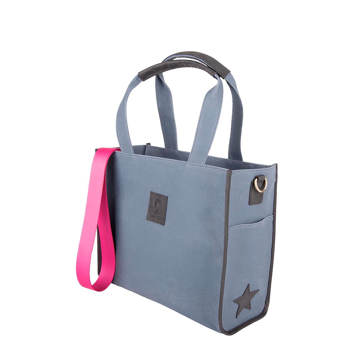 Kanvas Çanta Mavi Orta Boy