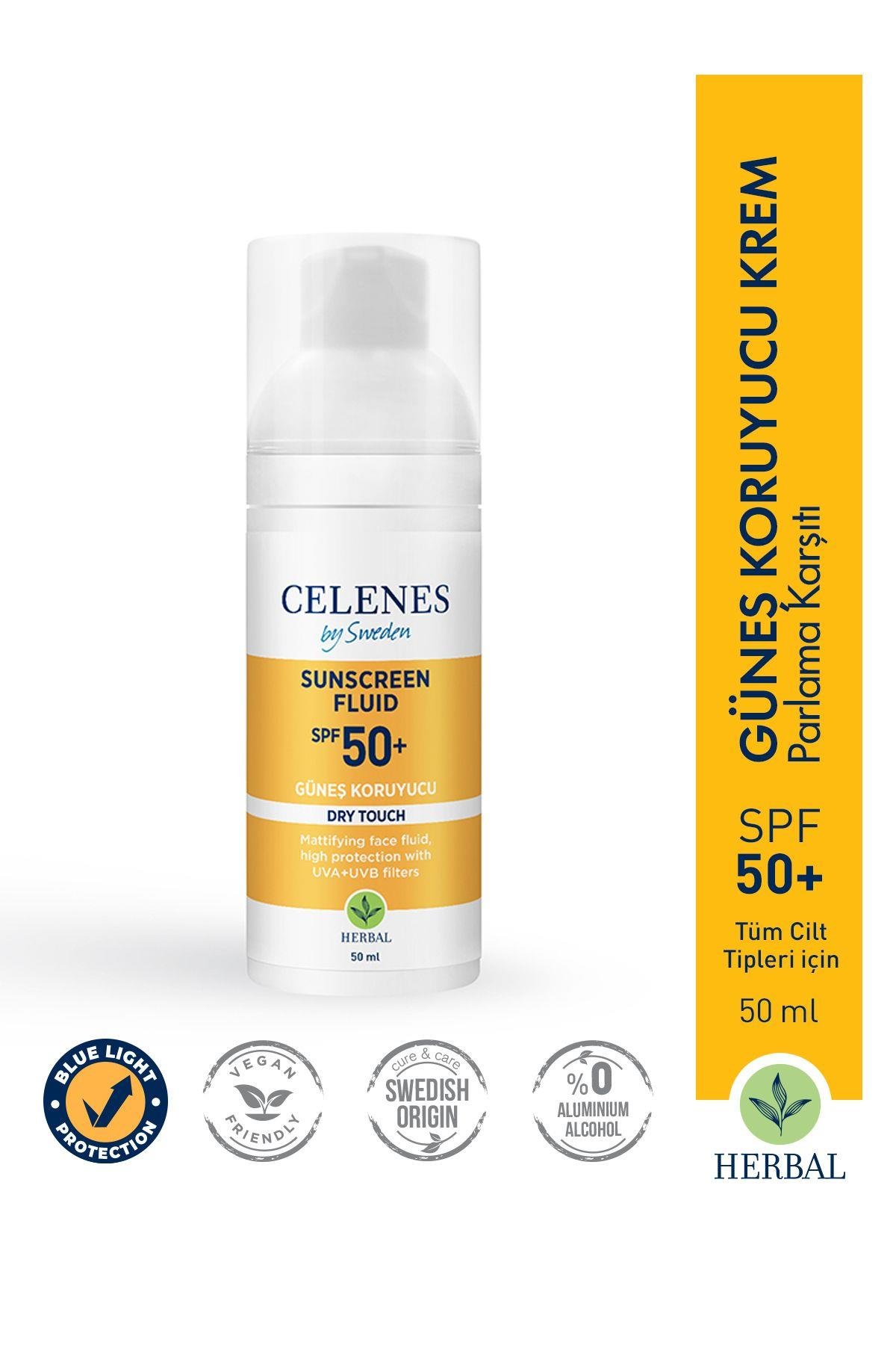 Celenes by Sweden Herbal Dry Touch Yüksek Korumalı Fluid 50 Spf / Güneş Koruyucu