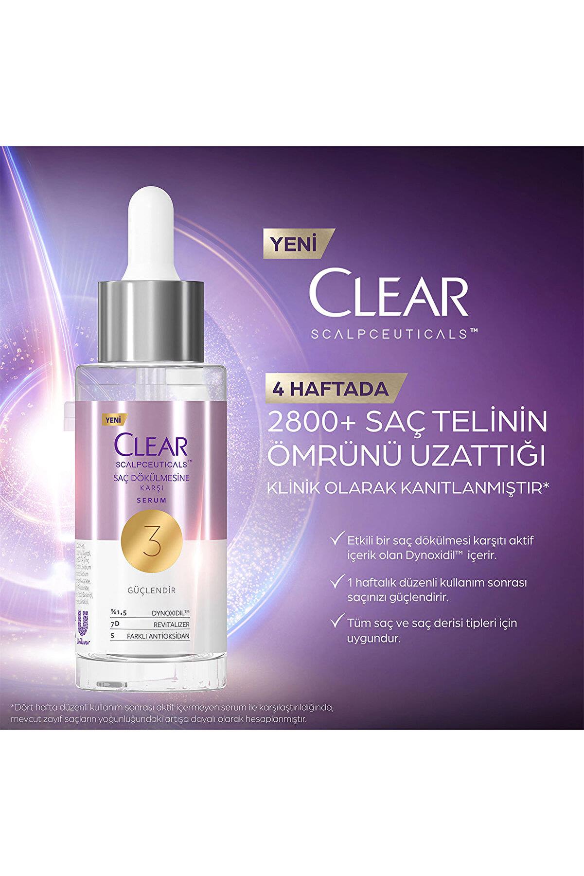 Clear Scalpceuticals Saç Bakım SETİ  (Saç Dökülmesine Karşı Şampuan 300 ml Saç Bakım Kremi 170 ml Serum 45 ml)