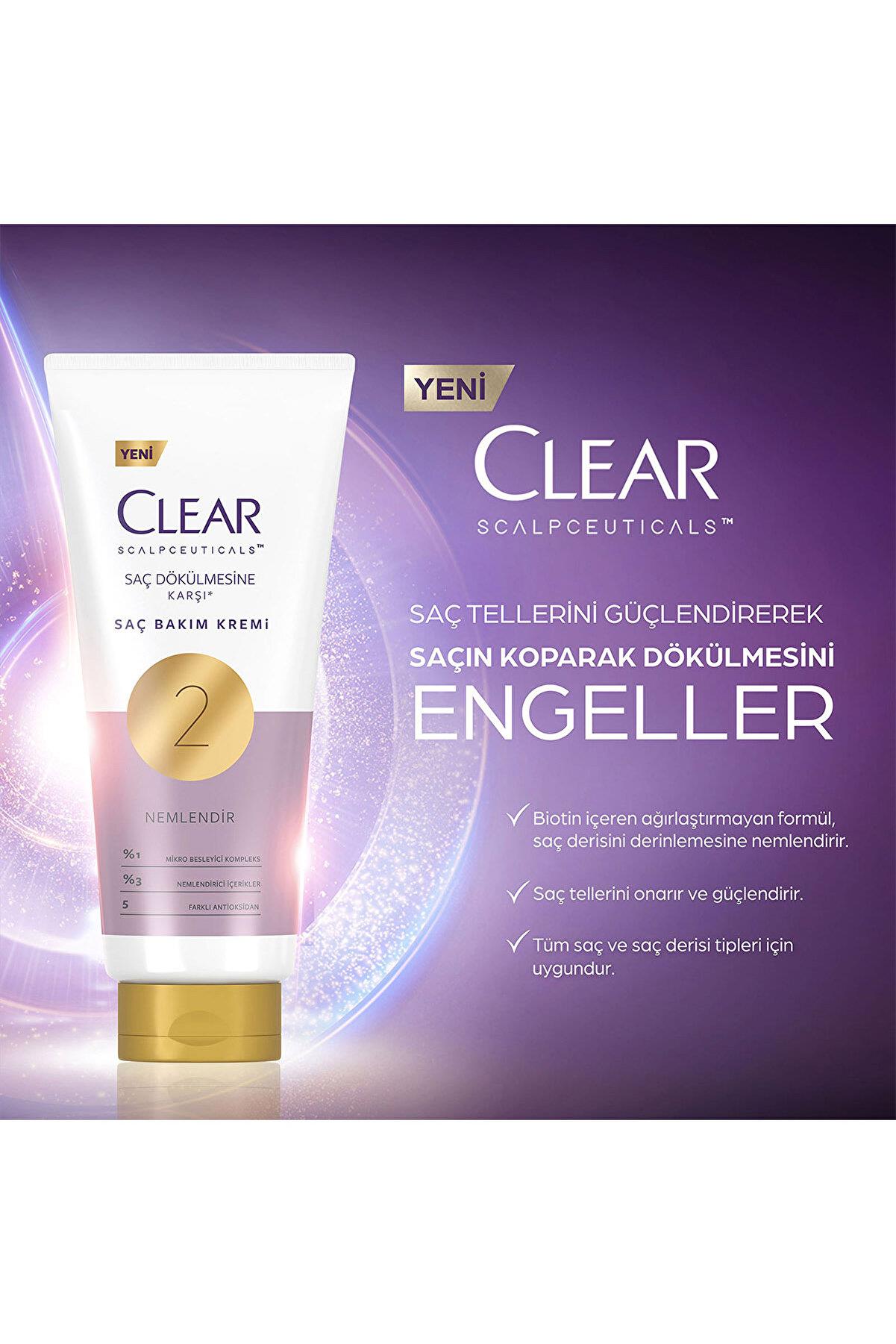 Clear Scalpceuticals Saç Bakım SETİ  (Saç Dökülmesine Karşı Şampuan 300 ml Saç Bakım Kremi 170 ml Serum 45 ml)