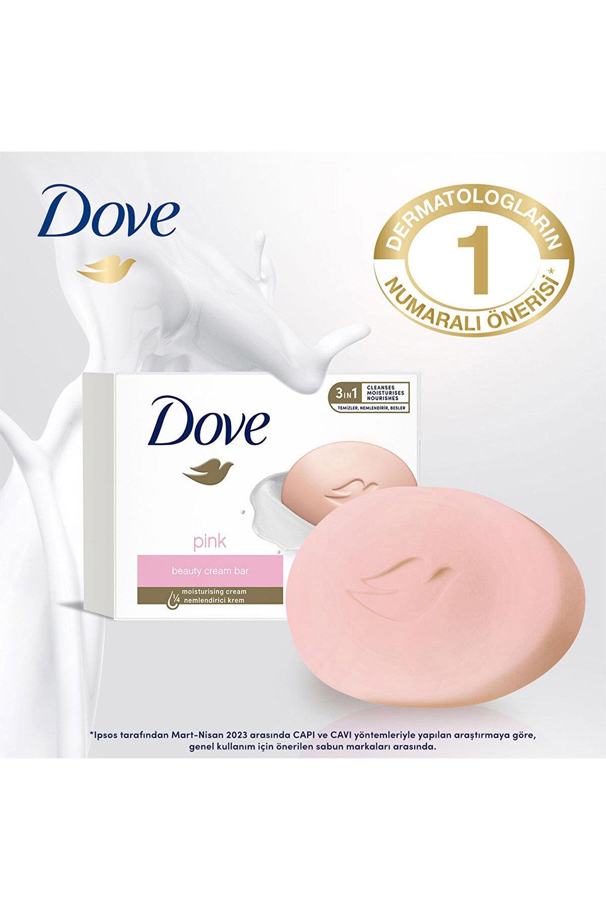 Dove Beauty Cream Bar Katı Güzellik Sabunu Pink Nemlendirici Etkili 90 G X4 Adet