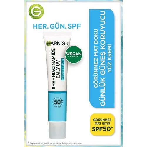 Garnier Saf Ve Temiz Bha Niasinamid Günlük Güneş Koruyucu Fluid Yüz Kremi Spf50 40ml