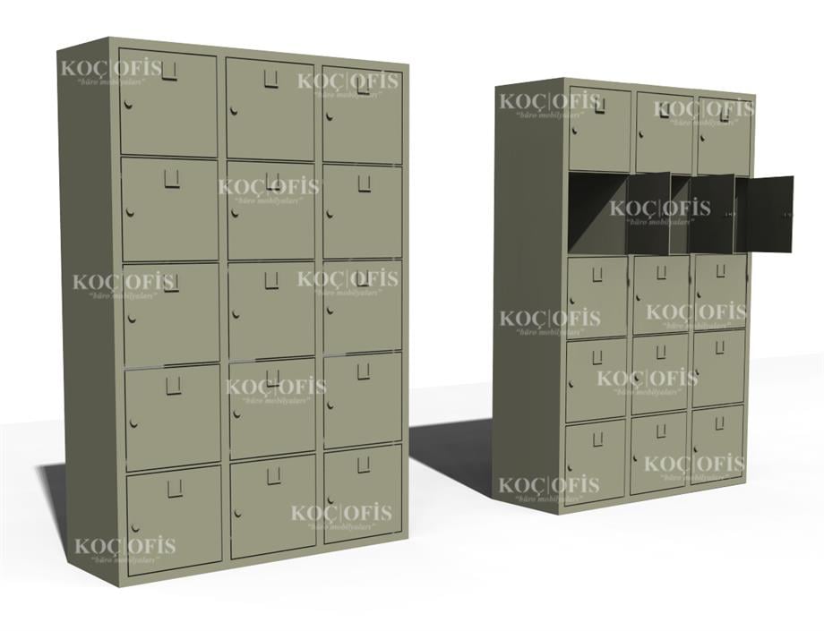 15 GÖZLÜ ÇELİK ÖĞRETMEN DOLABI