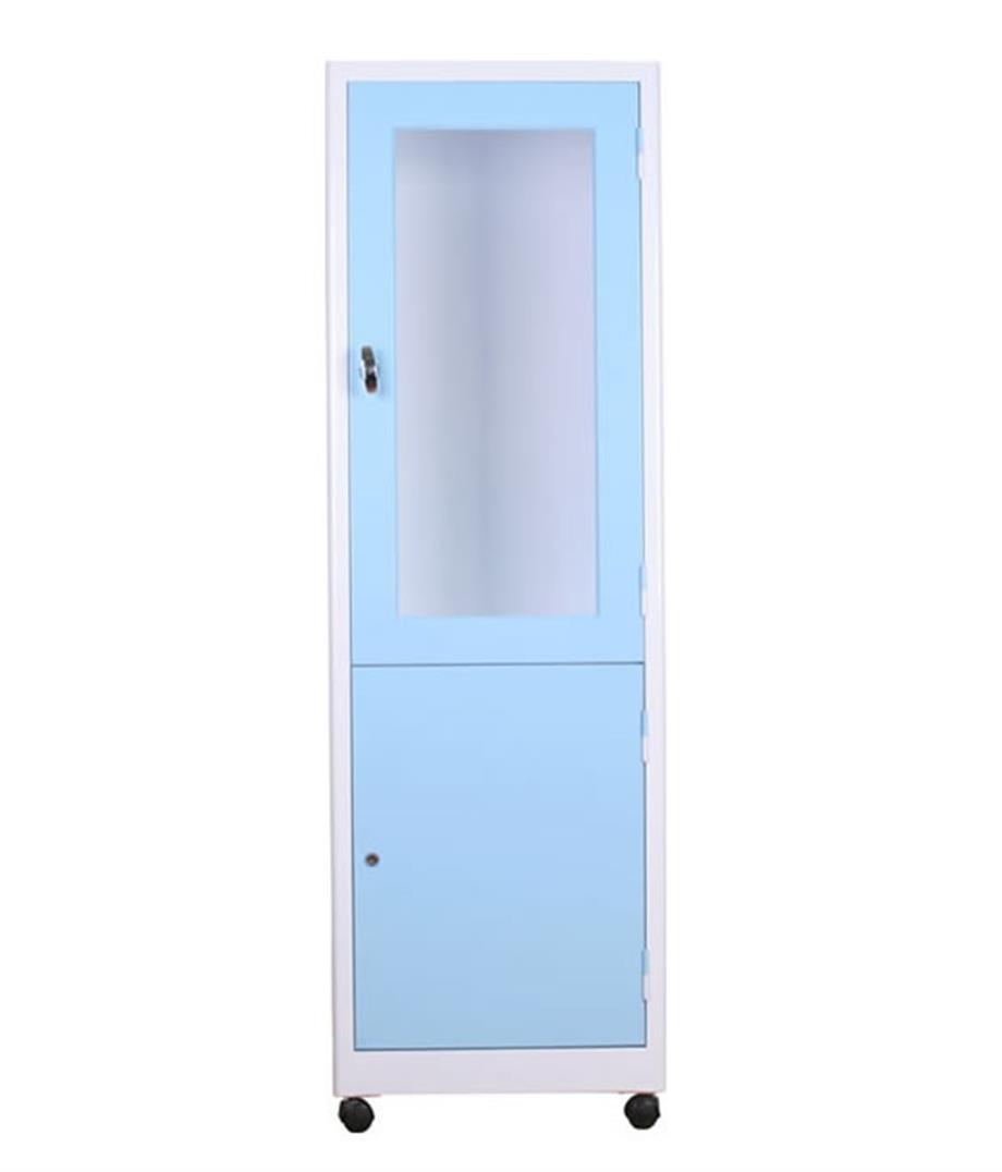 ÇELİK DOSYA DOLABI YARI CAM KAPAKLI  YARIM 198H