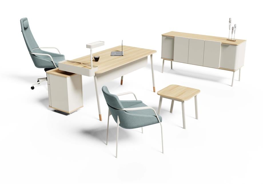 CLEO MODERN ETEJERLİ PERSONEL ÇALIŞMA MASA TAKIMI 180CM