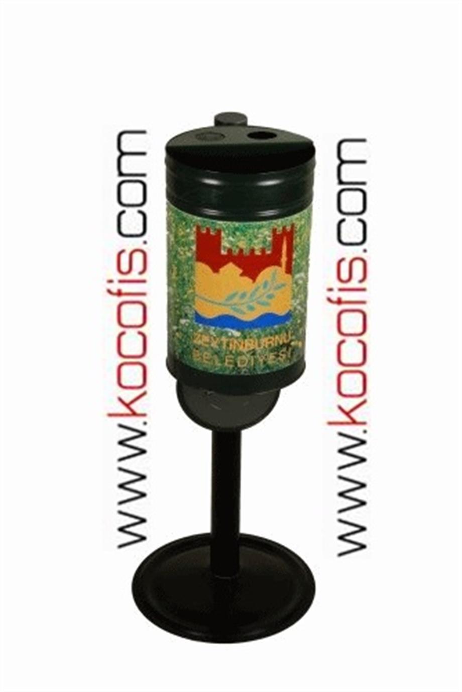 Dış Mekan Alttan Boşaltmalı Küçük Direğe Monte  Bahçe Çöp Kovası Ş122