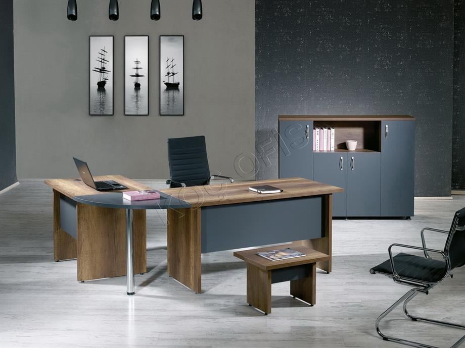 KARDELEN MODERN YÖNETİCİ MASA TAKIMI DOLAP DAHİL 140 CM