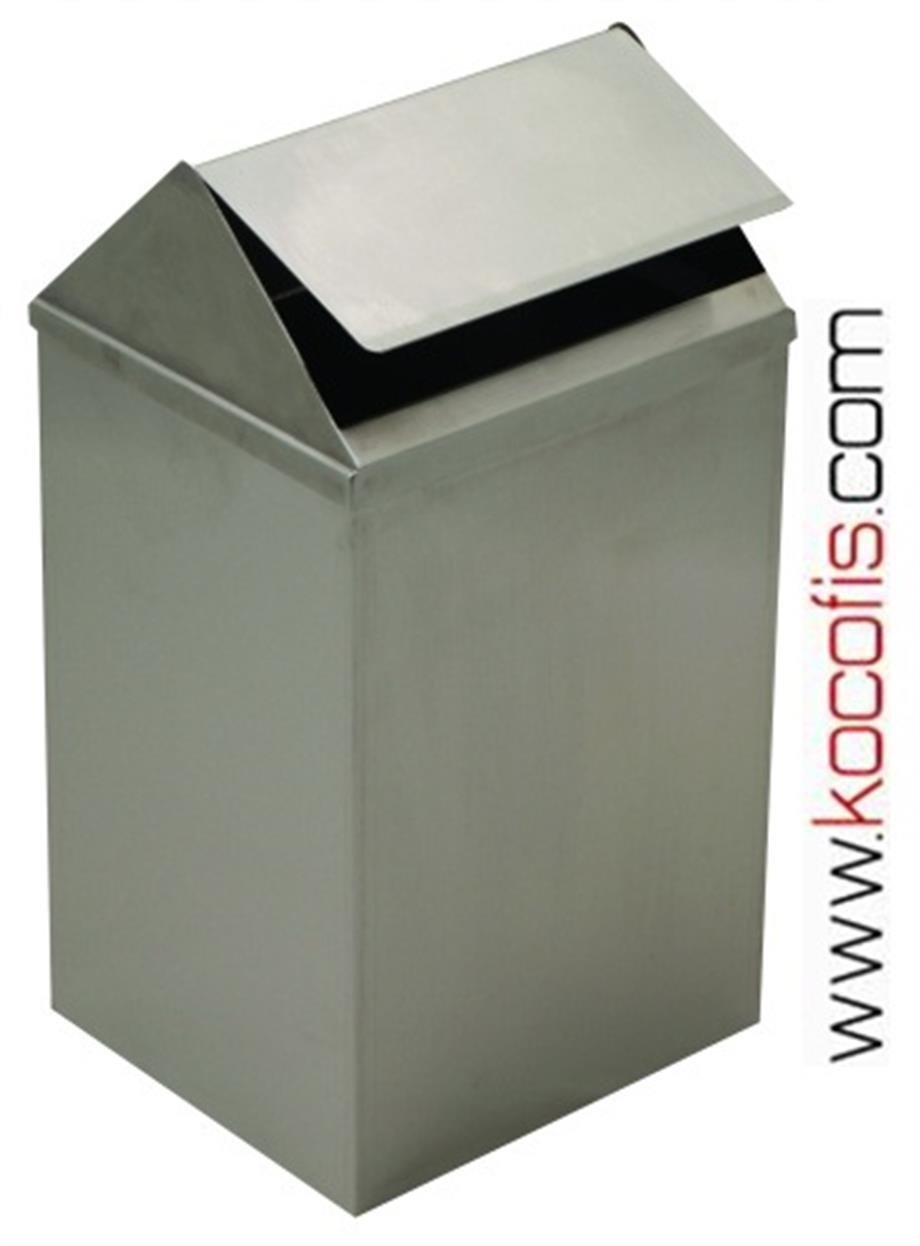 Ş.314  11 Litre Sallanır Kapaklı Paslanmaz Çöp Kovası