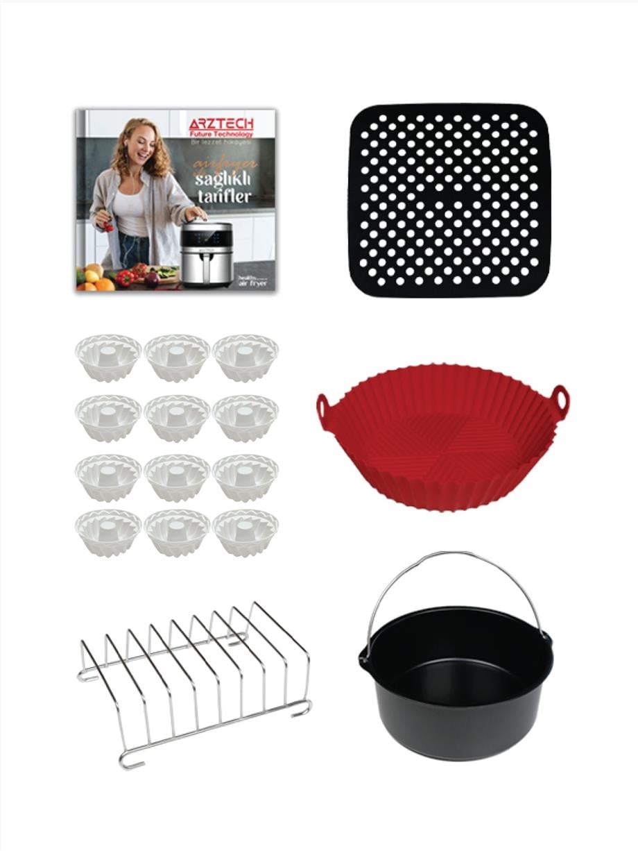 ARZTECH Airfryer Aksesuar Seti Izgarasız Xxl XXL