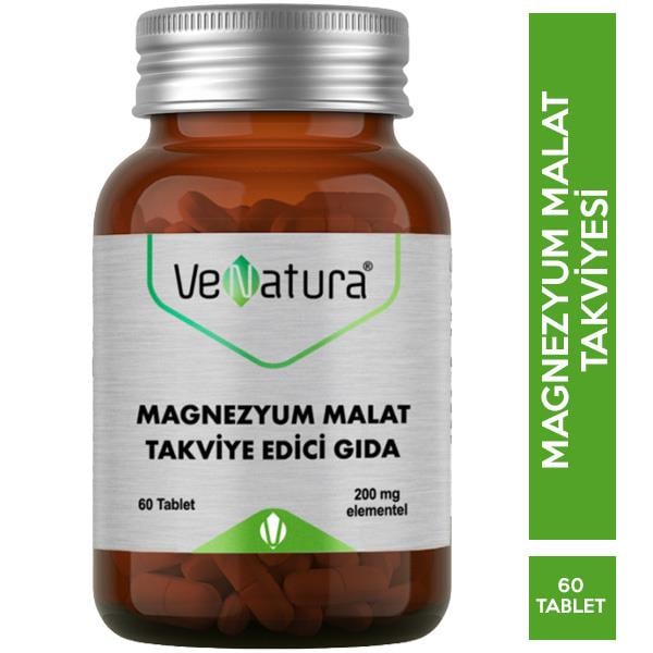 Venatura Magnezyum Malat 60 Tablet Magnezyum Takviyesi Venatura