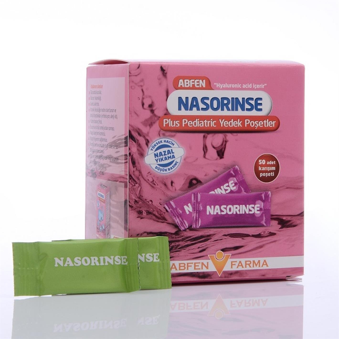 Abfen Nasorinse plus pediatric yedek poşet (küçük pembe)
