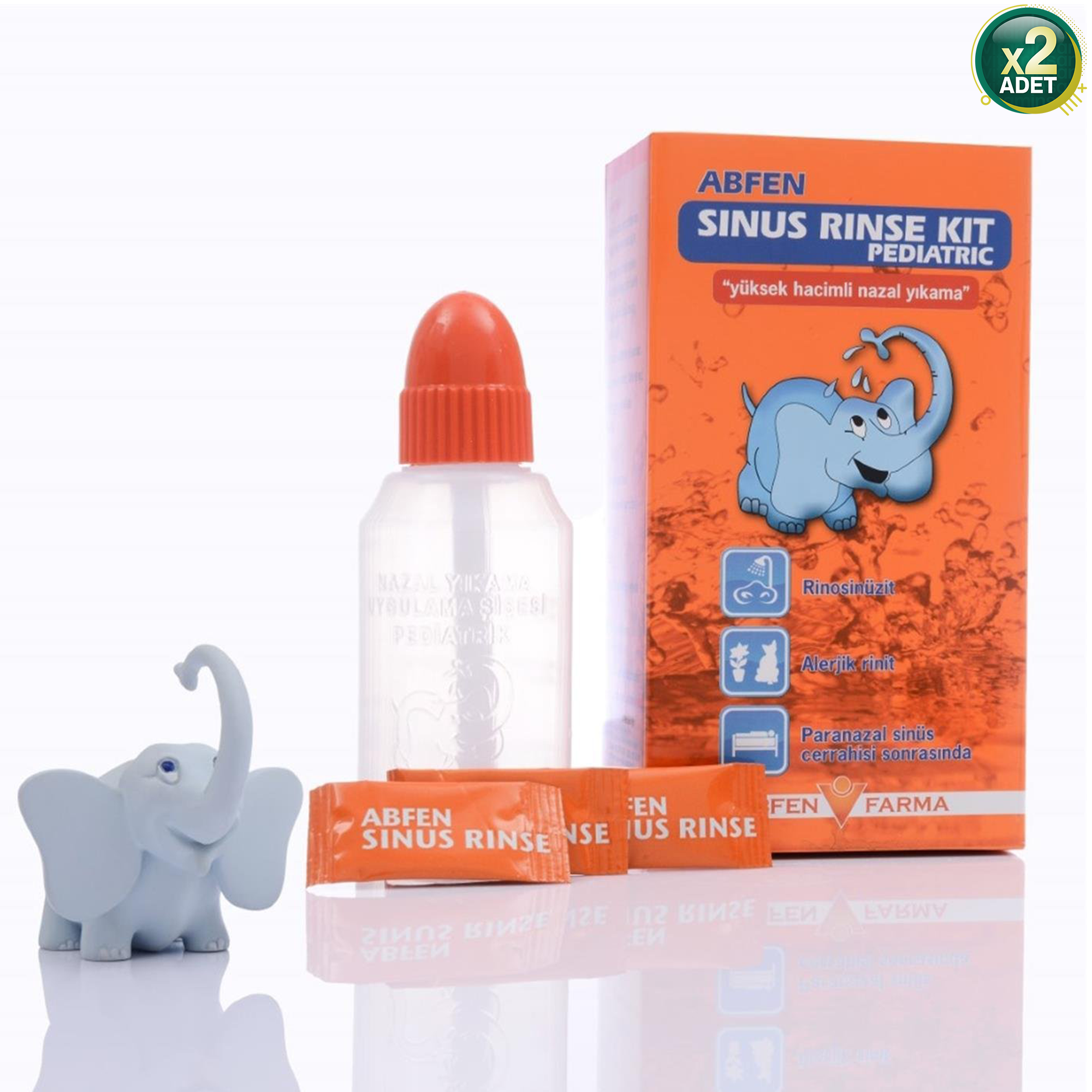 Abfen Sinüs Rinse Pediatric Burun Yıkama Kiti 2 Adet