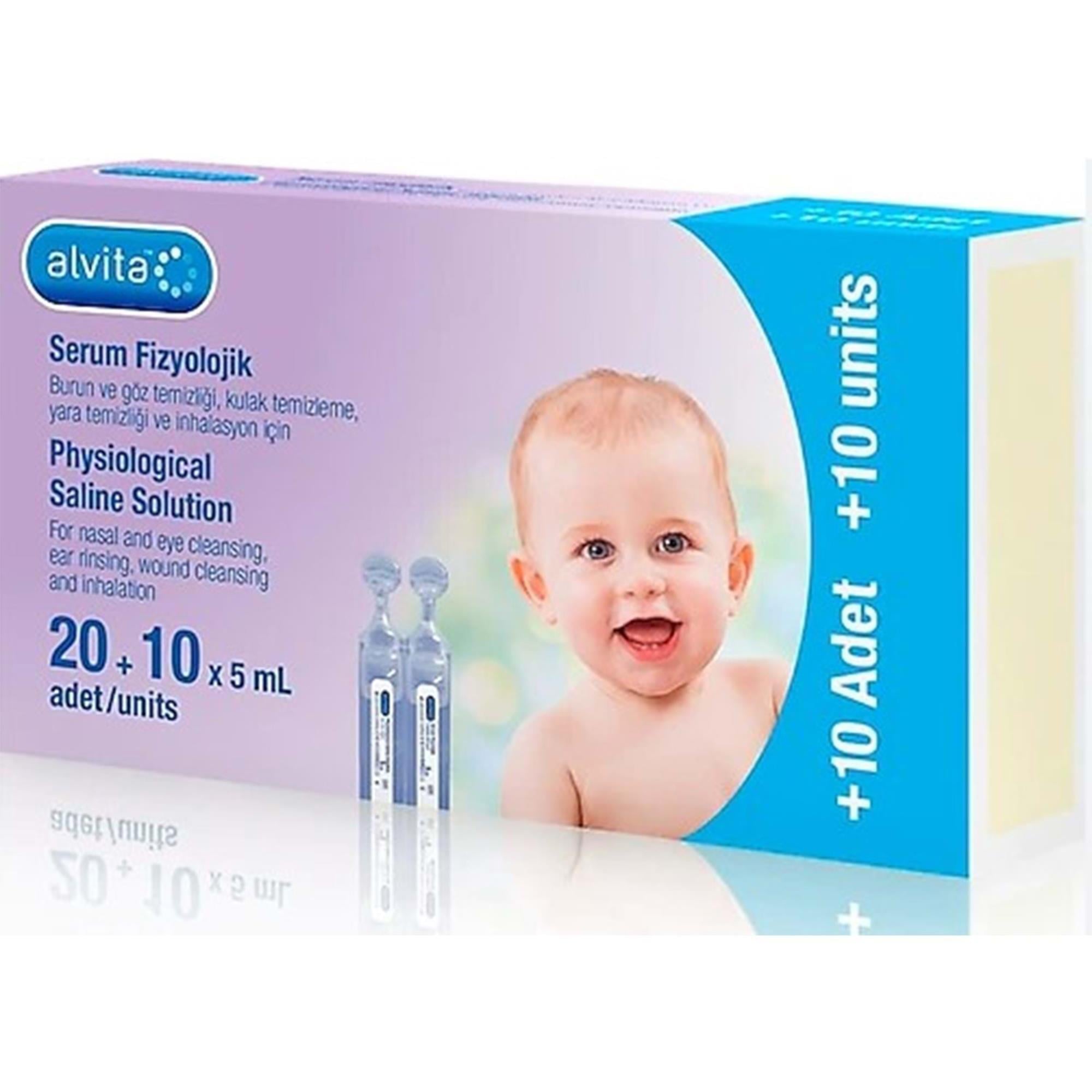 Alvita Serum Fizyolojik 5 ml x 20+10 Adet