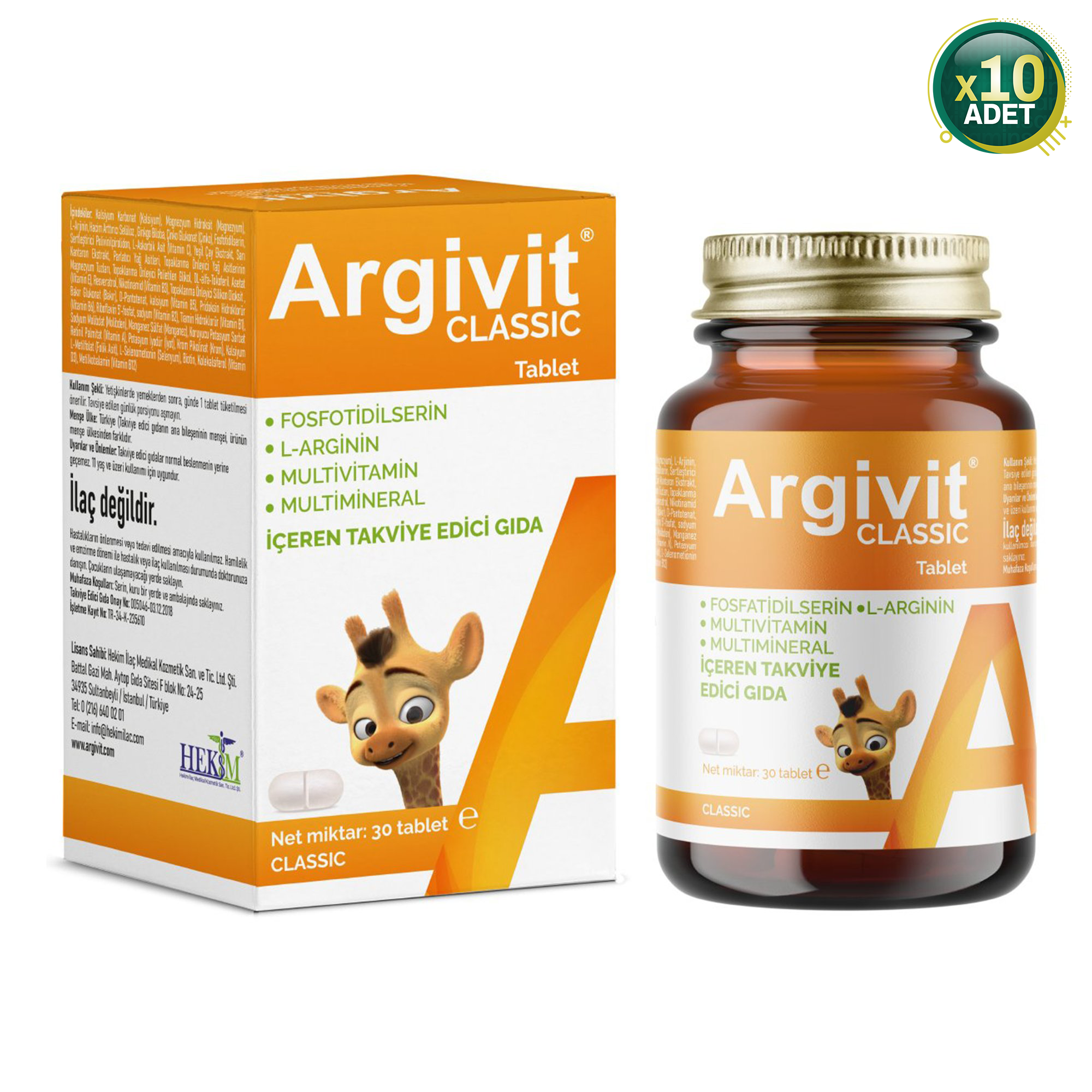 Argivit Classic 30 Tablet 10 Adet