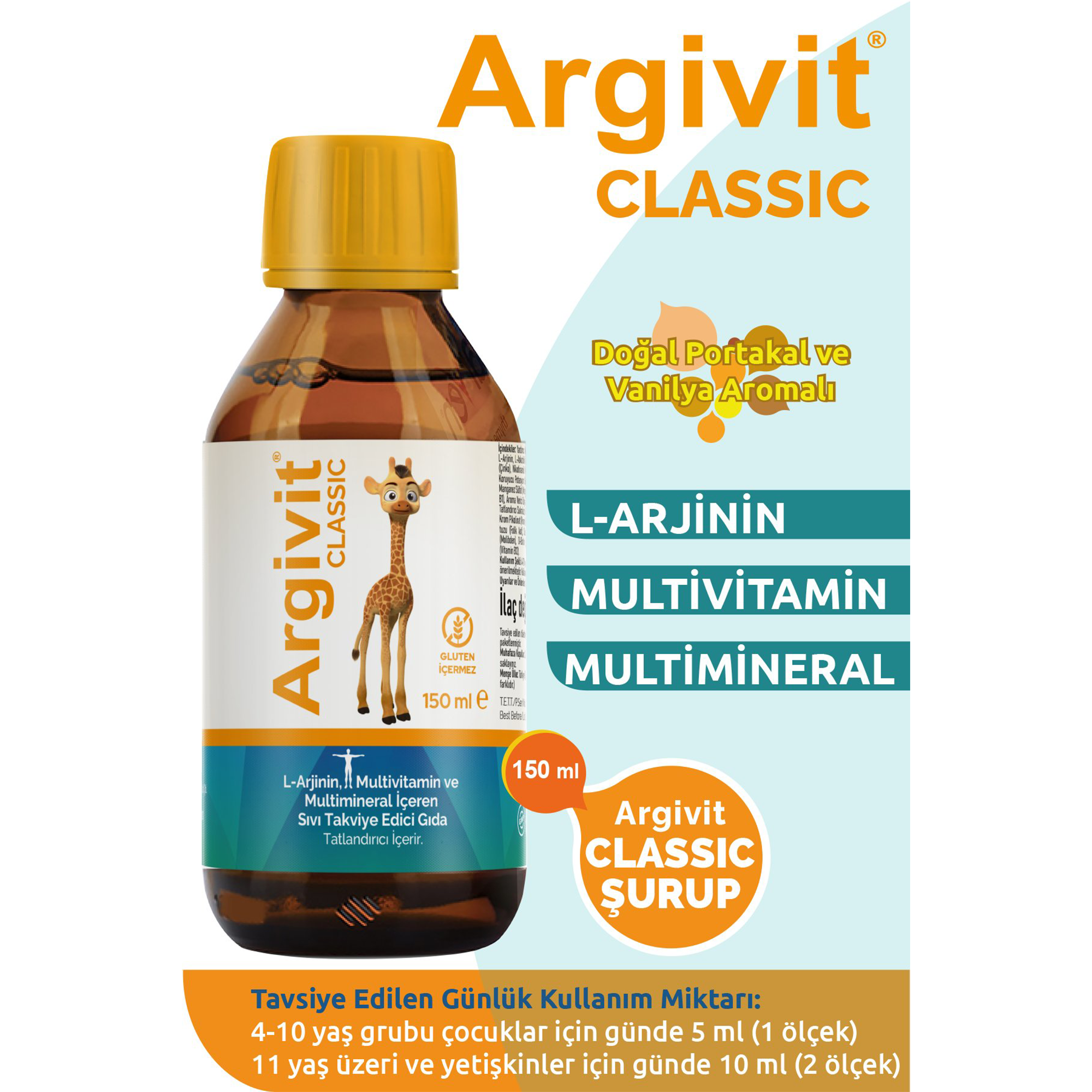 Argivit Classic Takviye Edici Gıda 150 ml 3 Adet 