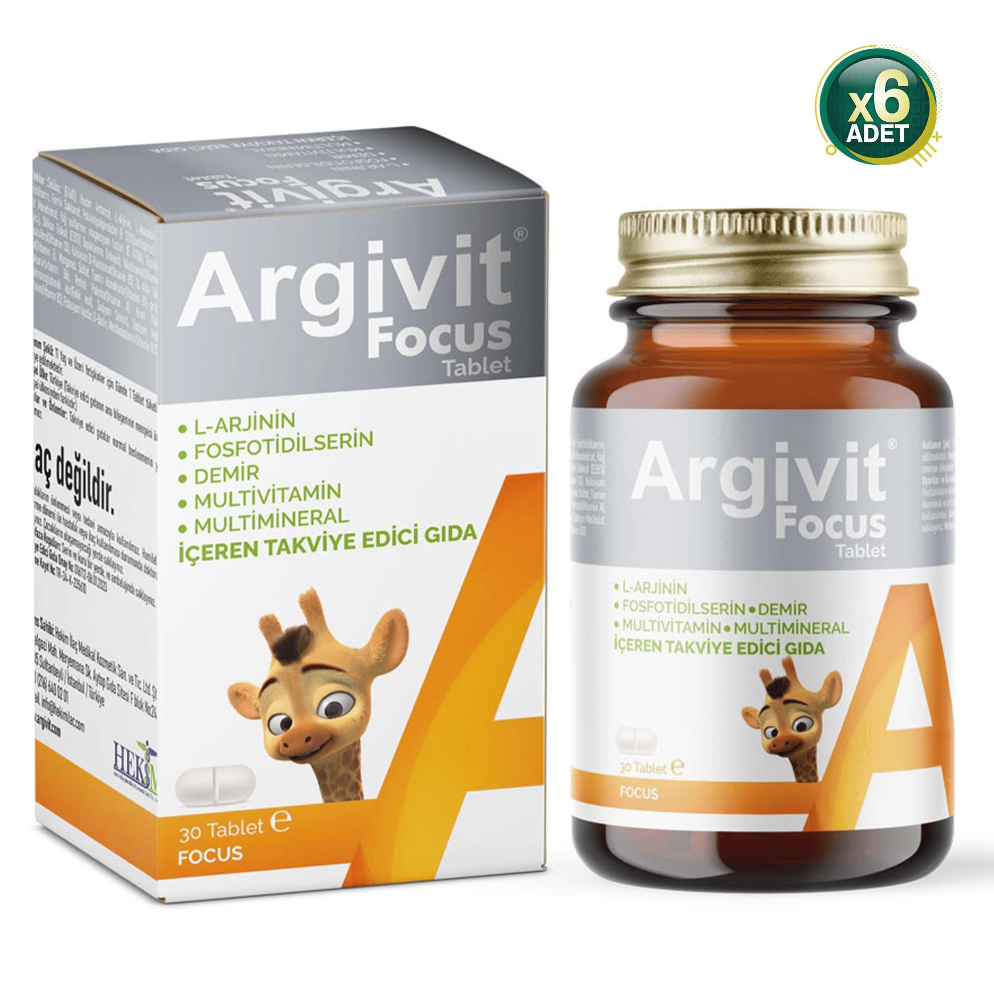 Argivit Focus Tablet 30 Tablet 6 Adet