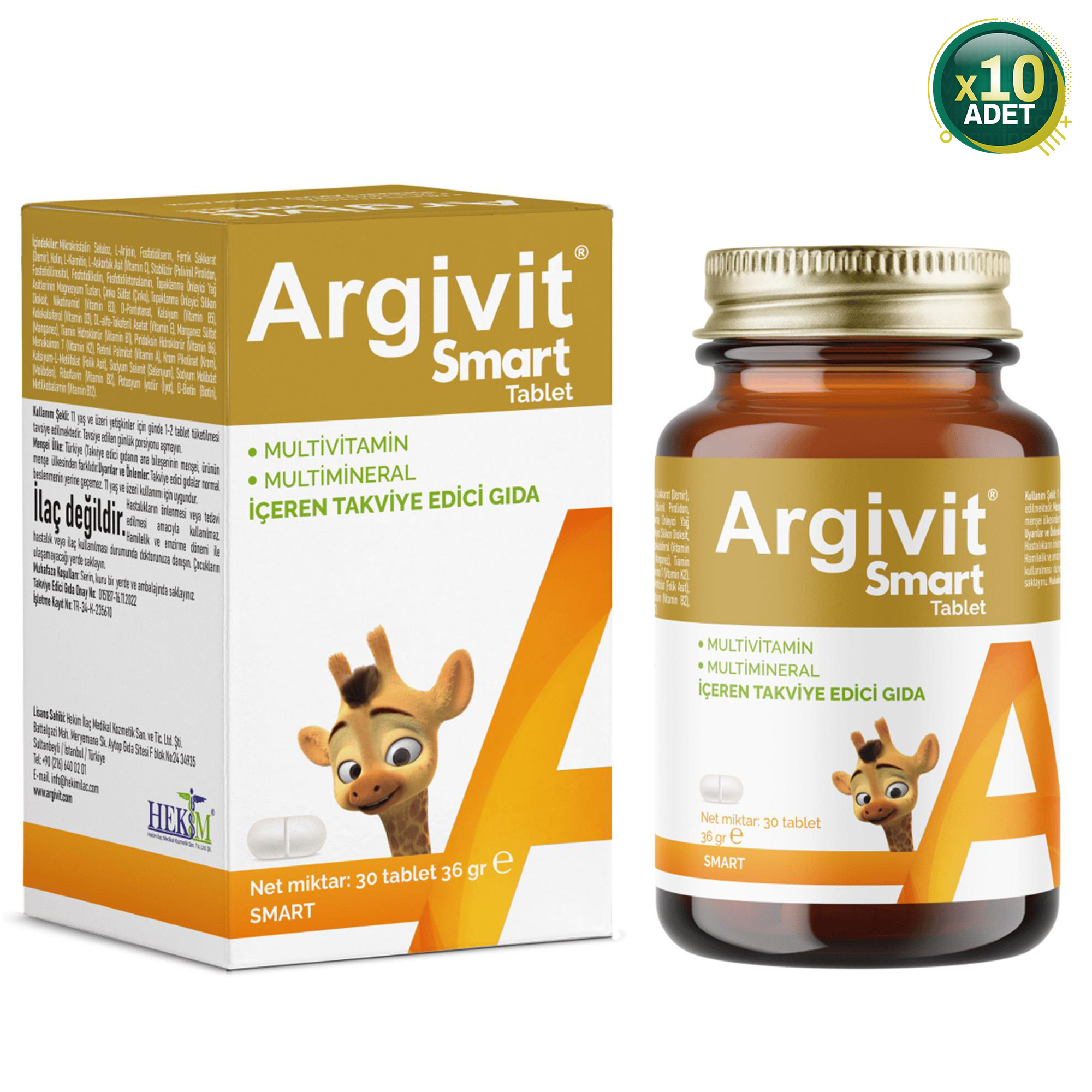 Argivit Smart 30 Tablet 10 Adet