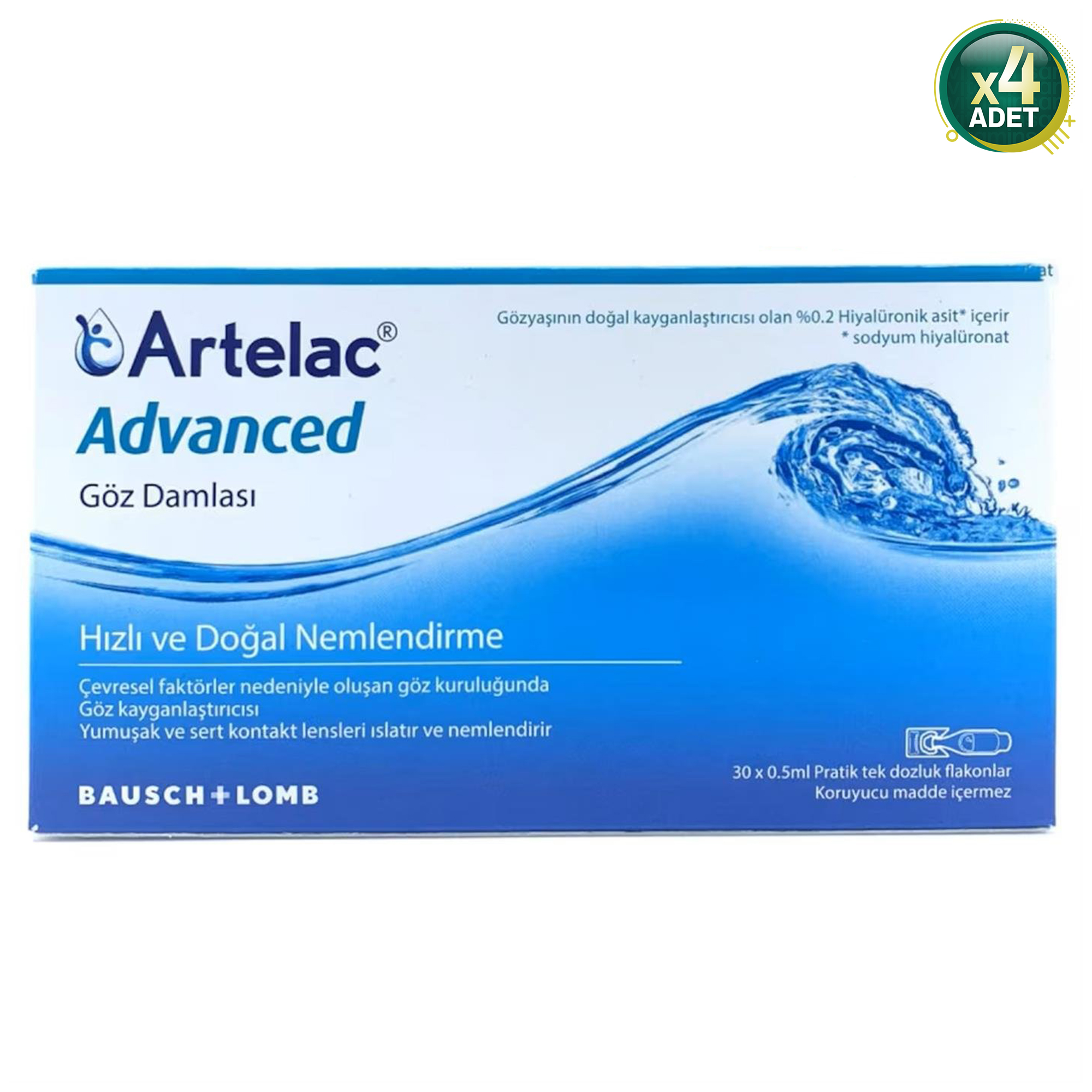 Artelac Advanced Göz Damlası 30 Flakon 4'Lü PAKET (SKT:05/2027)