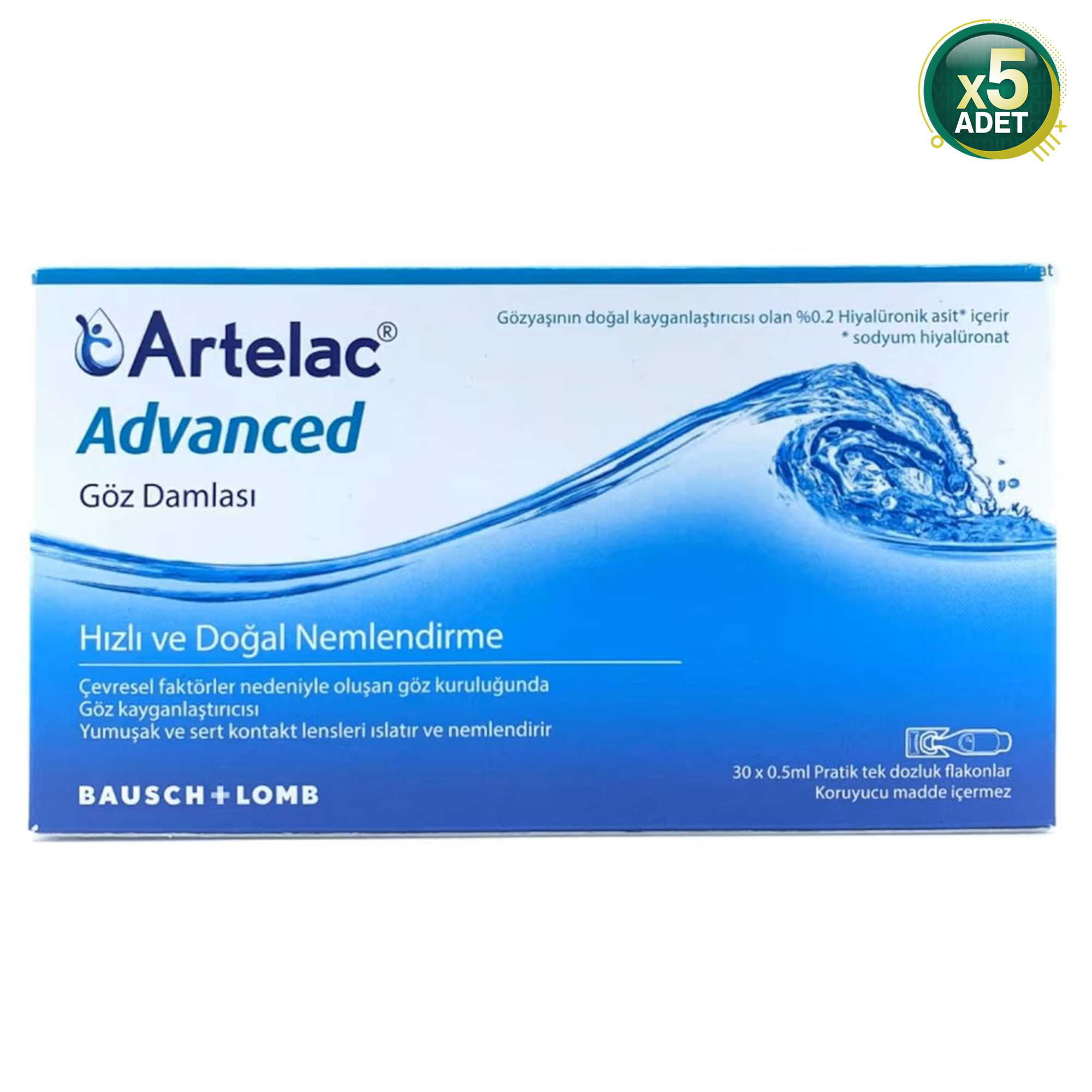 Artelac Advanced Göz Damlası 30 x 0,5 ml 5 adet