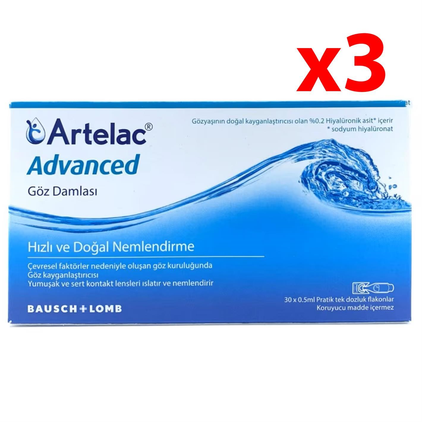 Bausch & Lomb Artelac Advanced Göz Damlası 3 Adet