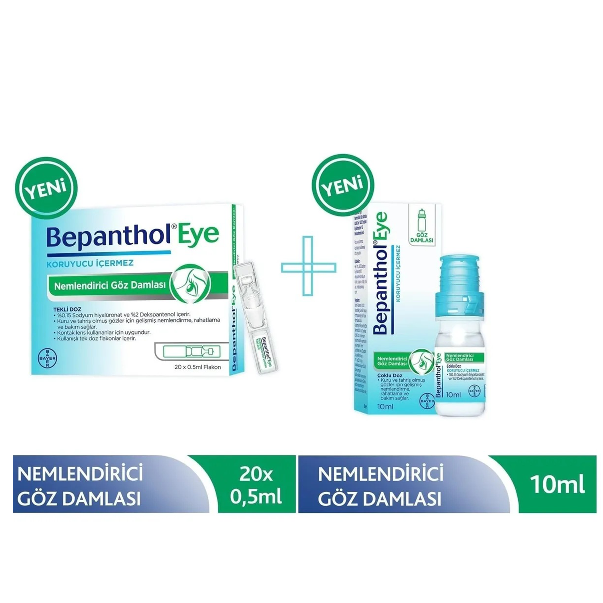 Bepanthol Eye Göz Damlası 10 Ml+ Eye Göz Damlası 0,5 Ml X 20 Flakon