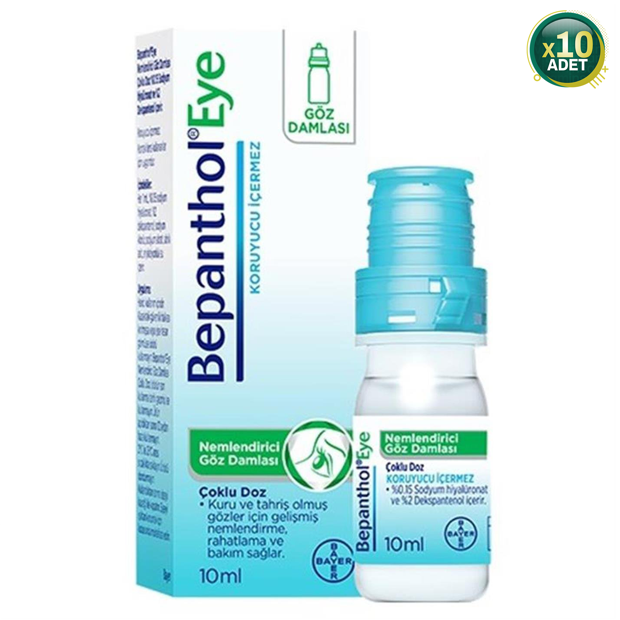 Bepanthol Eye Nemlendirici Göz Damlası 10 ml 10 Adet