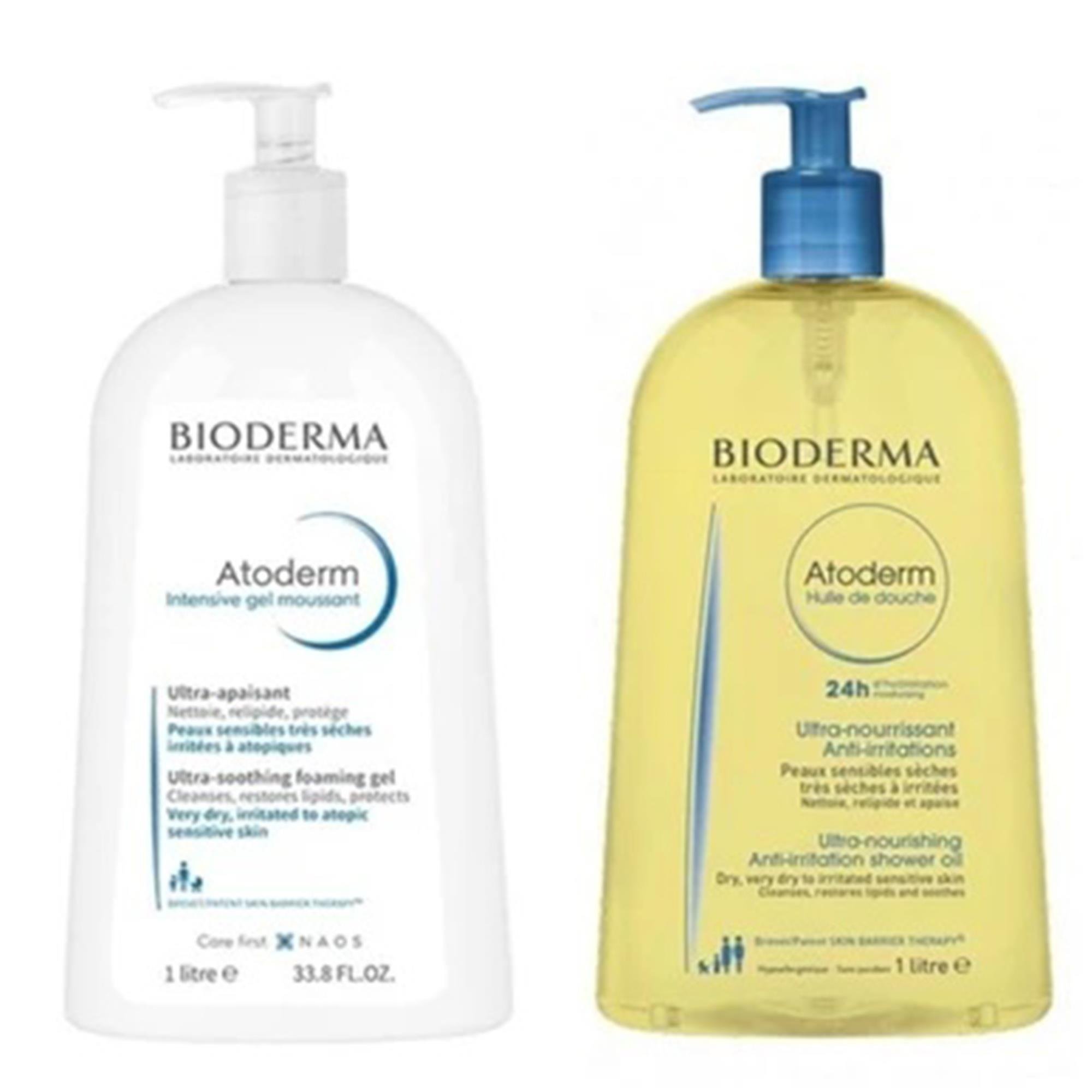 Bioderma Atoderm Intensive Foaming Gel 1000 ml + Huile De Douche Duş Yağı 1000 ml