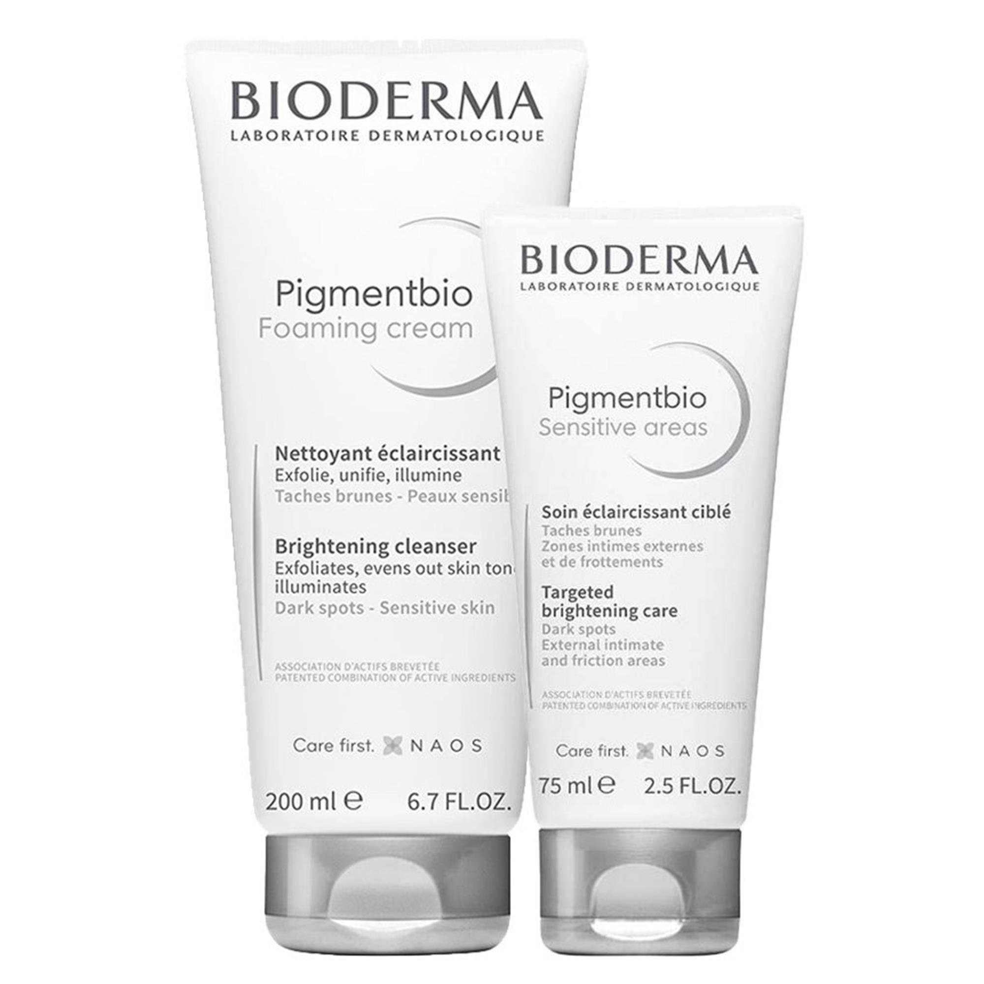 Bioderma Pigmentbio Sensitive Areas 75 ml + Pigmentbio Foaming Cream 200 ml Set