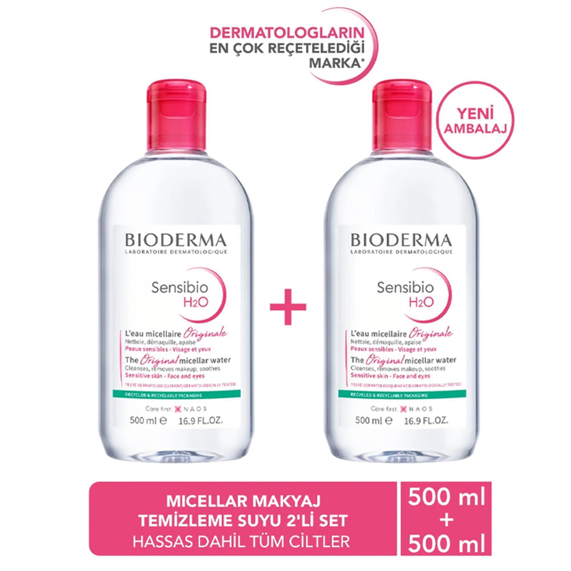 Bioderma Sensibio H2O 500 ml 2 Adet Yüz Temizleme Suyu