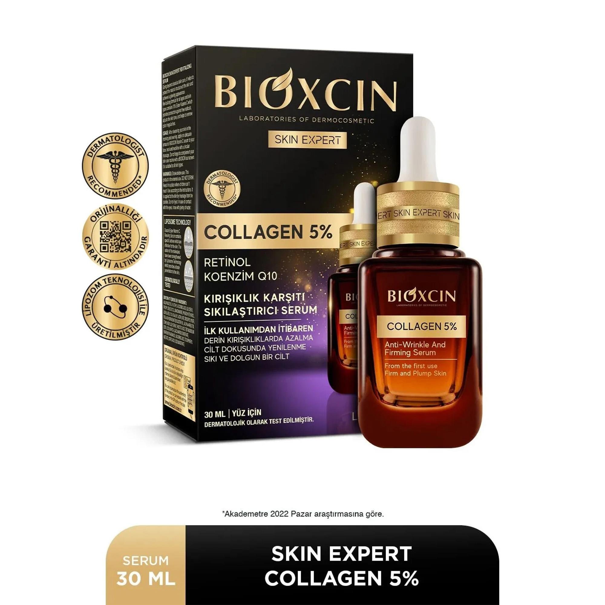 Bioxcin Skin Expert Collagen %5 Kırışıklık Karşıtı Sıkılaştırıcı Serum 30 ml