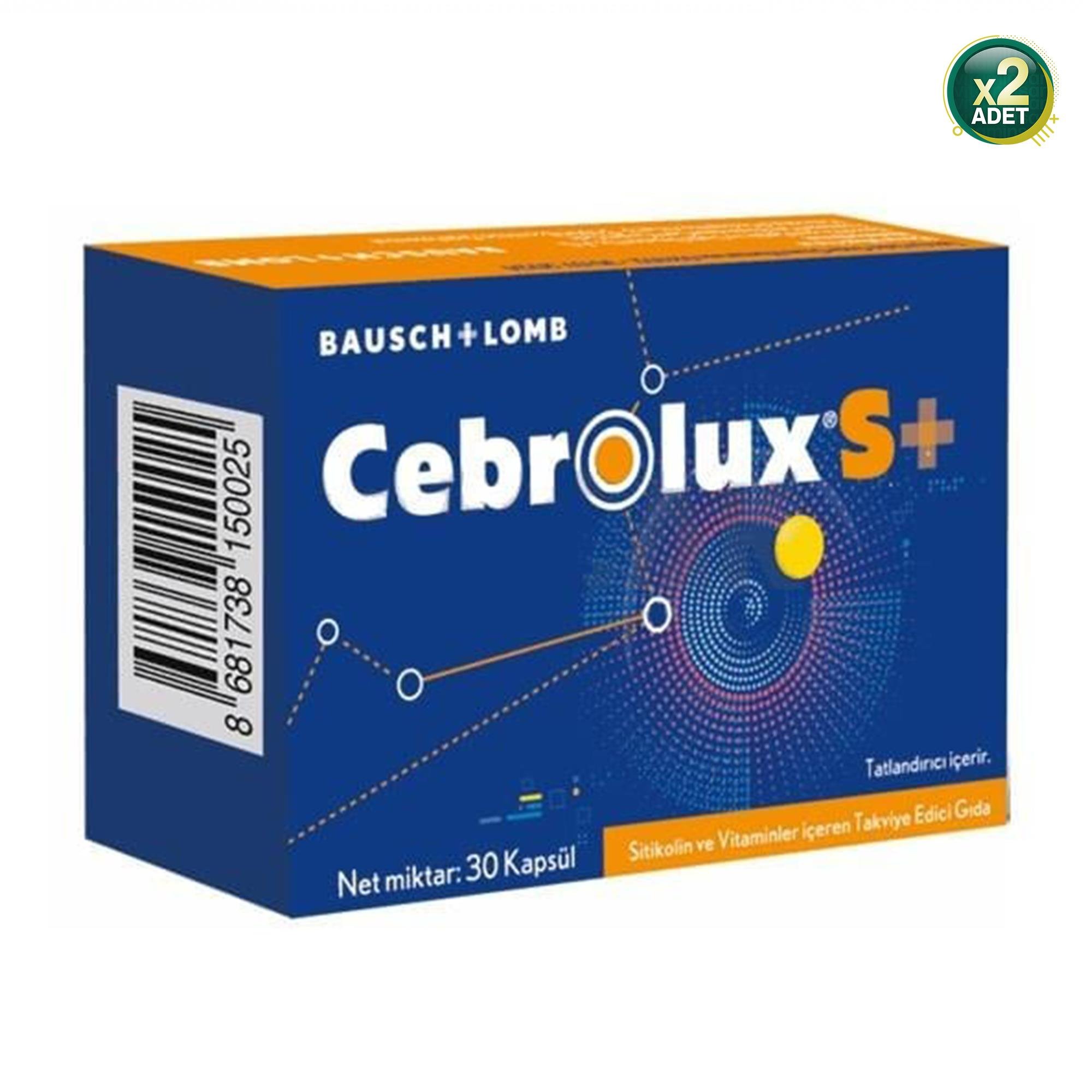 Cebrolux S + Sitikolin Vitamin 30 Kapsül 2 Adet