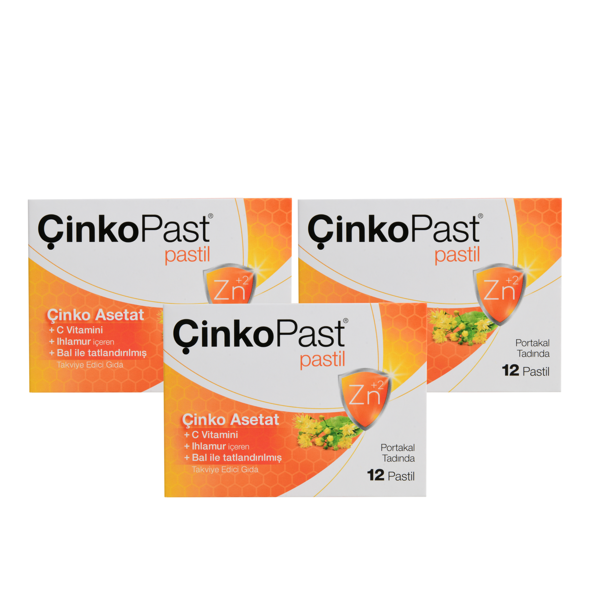 Çinkopast C Vitamini Ihlamur Bal Pastil 12'li 3 Adet
