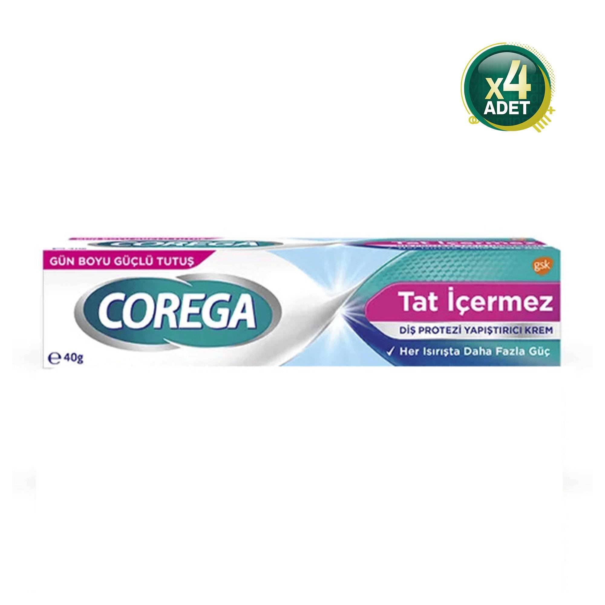 Corega Tat İçermez 40 gr 4 Adet Protez Diş Yapıştırıcı