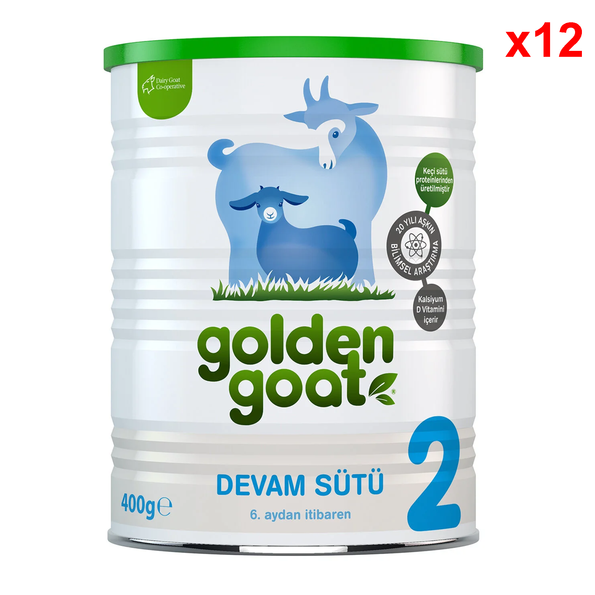 Golden Goat 2 Keçi Sütü Bazlı Ürün 400gr 12 Adet