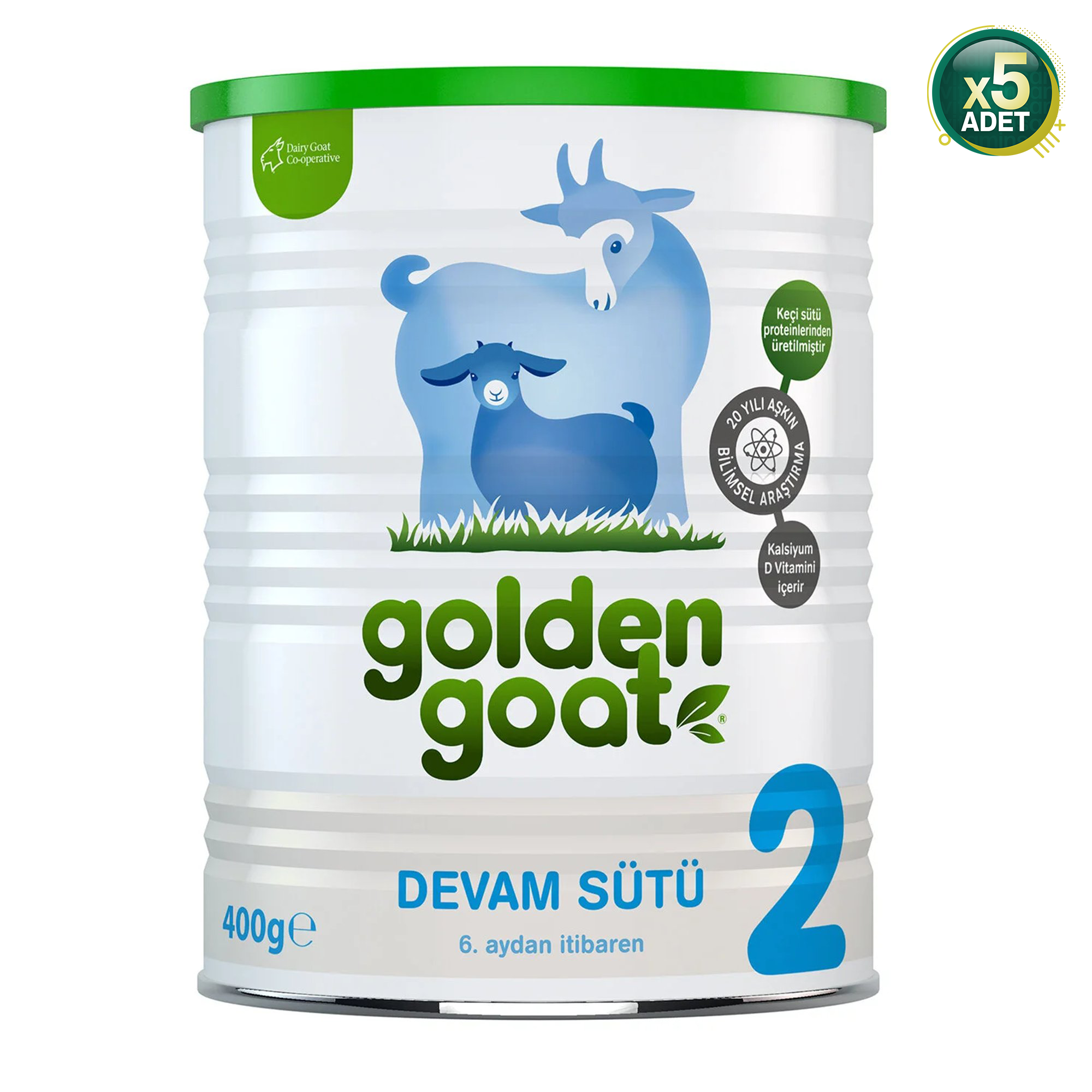 Golden Goat 2 Keçi Sütü Bazlı Ürün 400gr 5 Adet