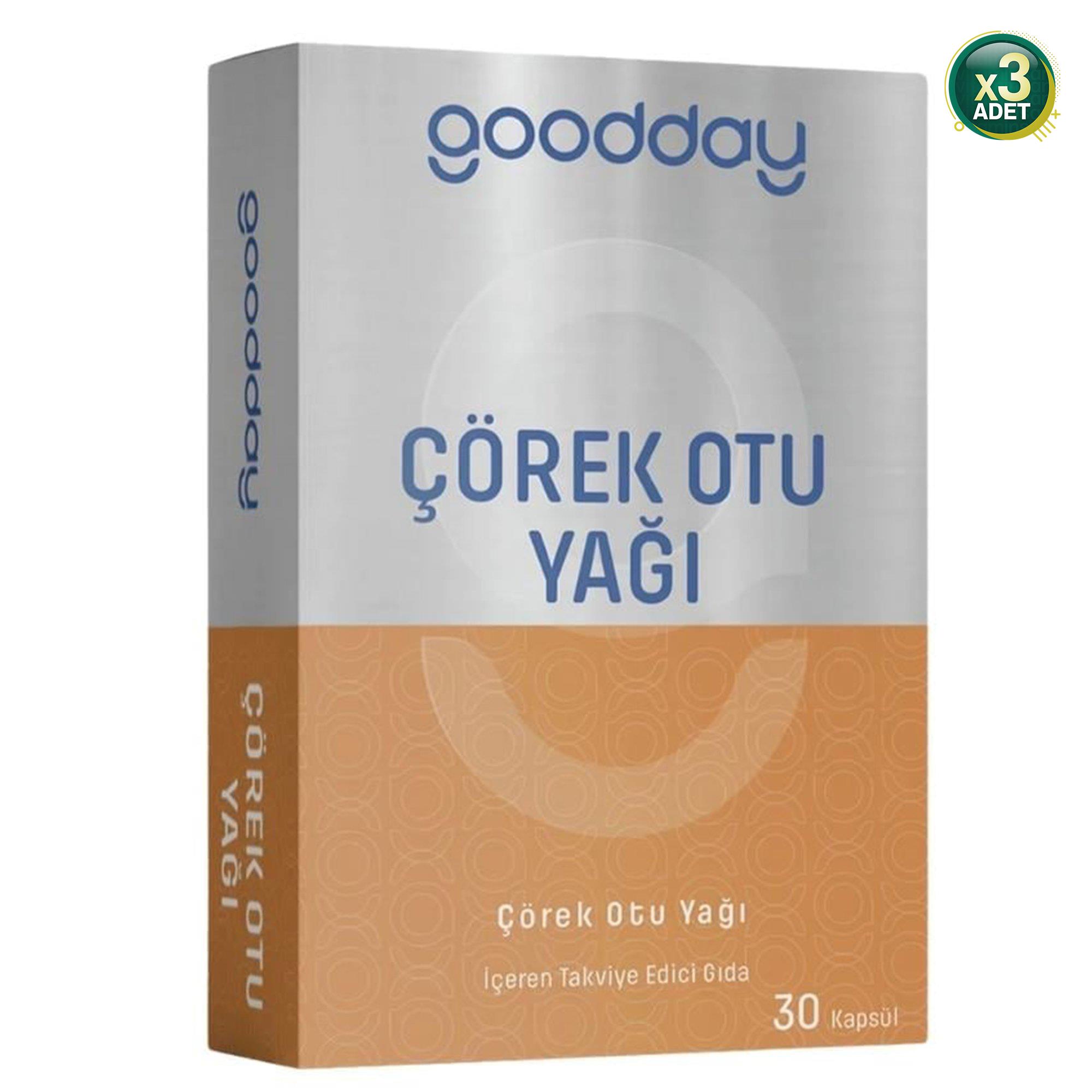 Goodday Çörek Otu Yağı 30 Likit Kapsül 3 Adet
