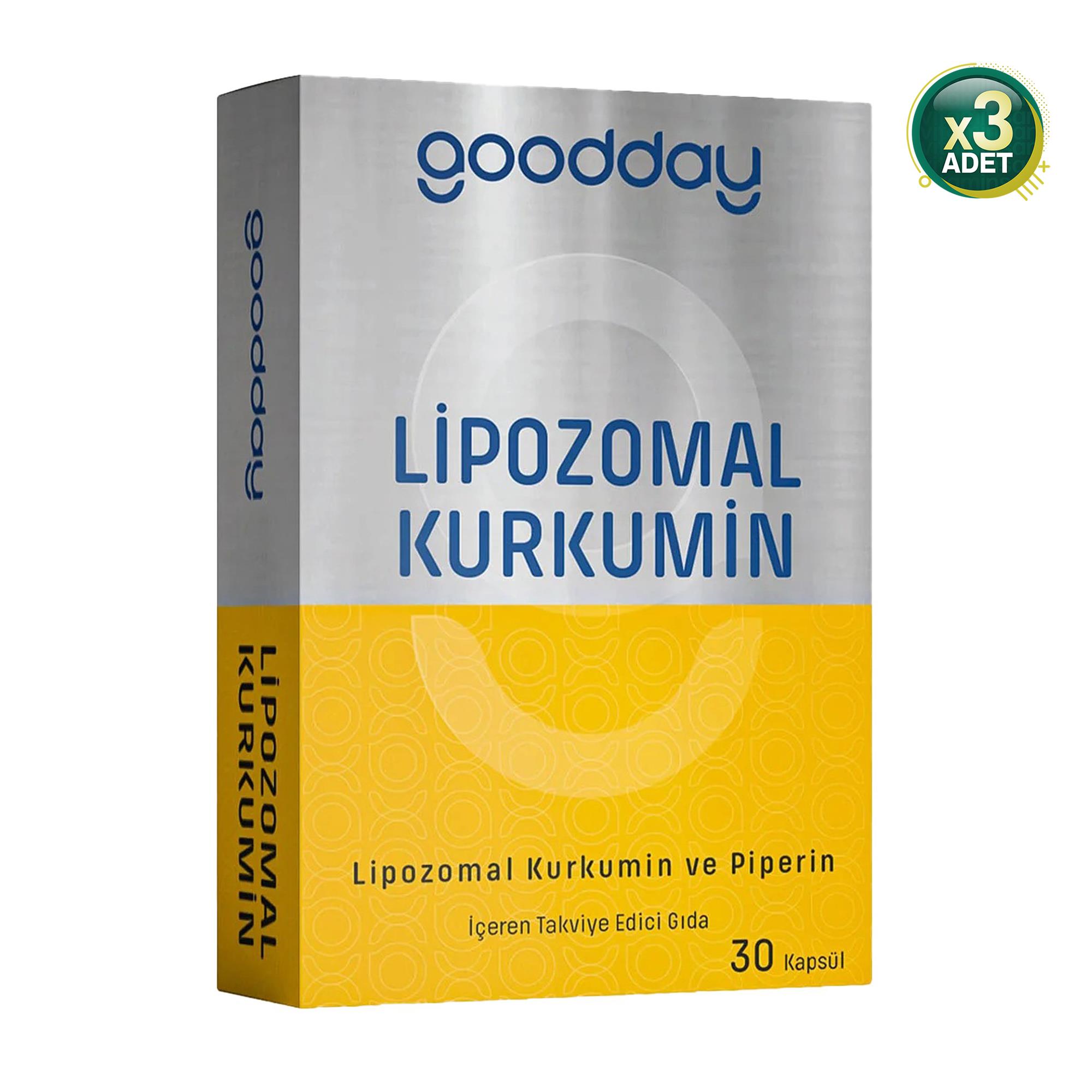 Goodday Lipozomal Kurkumin 30 Likit Kapsül 3 Adet