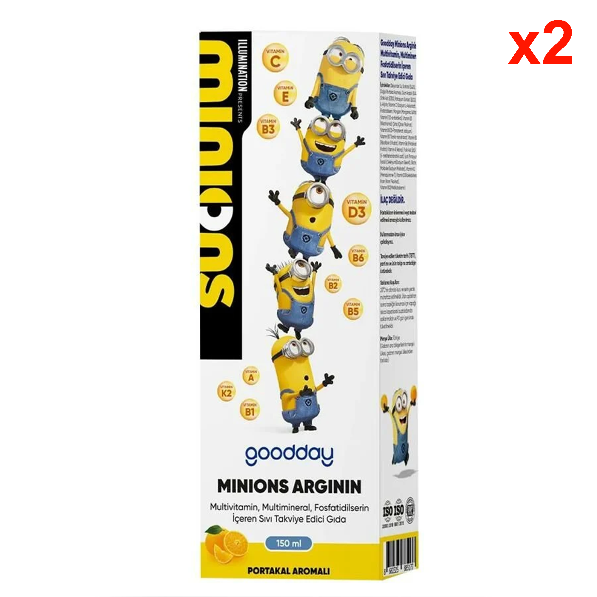 Goodday MİNİONS ARJİNİN 150 ML 2 Adet