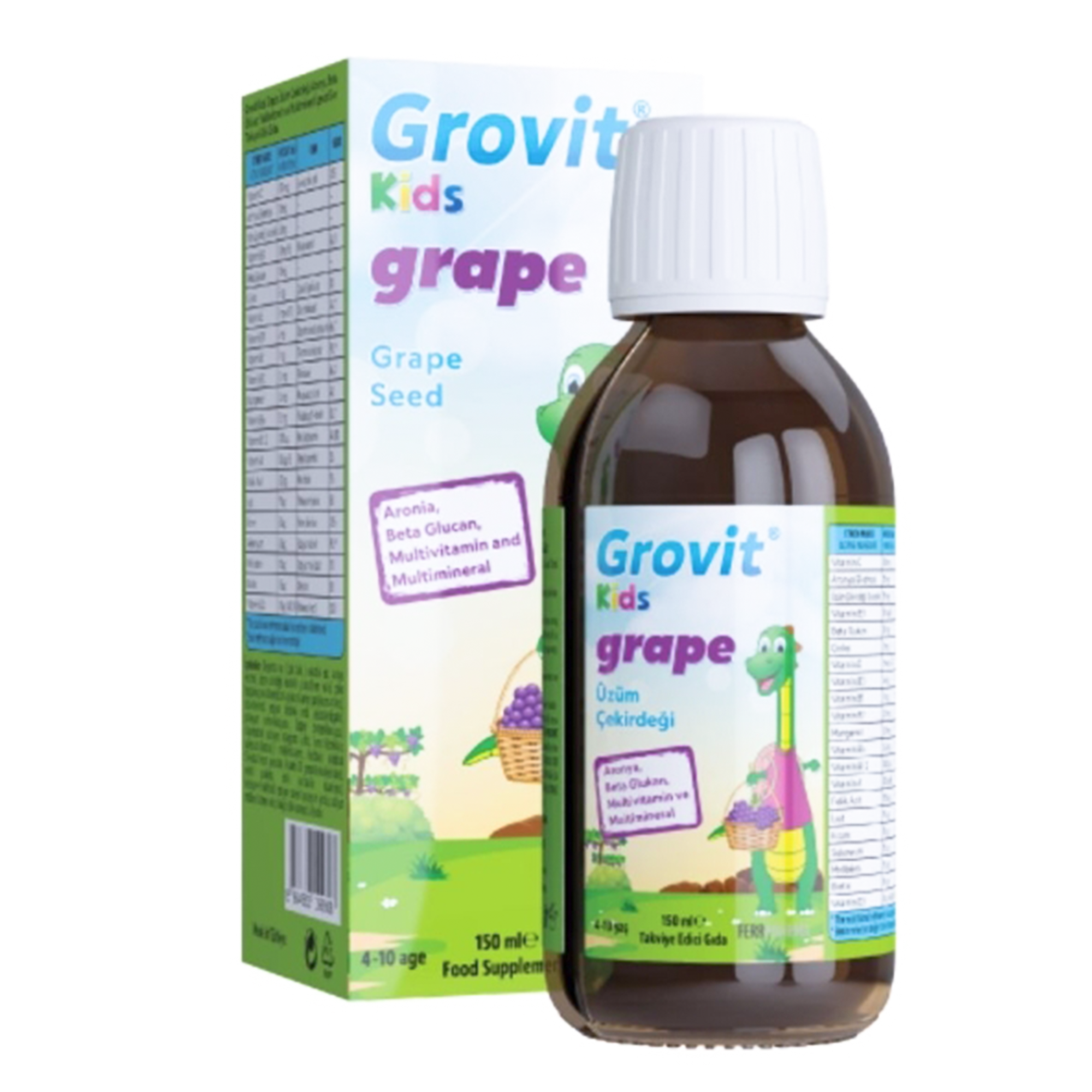 Grovit Kids Grape Şurup 150 ML