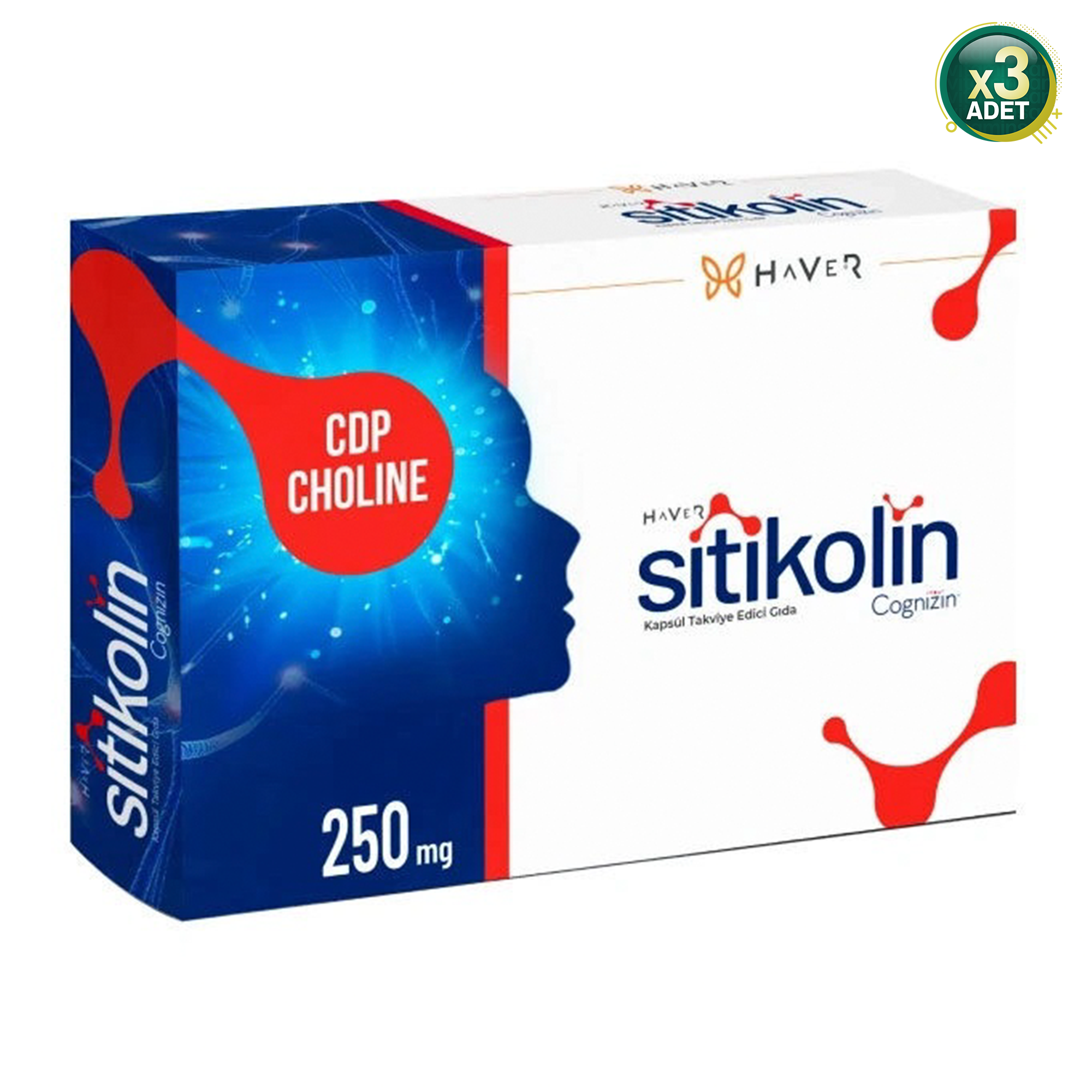 Haver Sitikolin Cognizin 250 mg 3 Adet