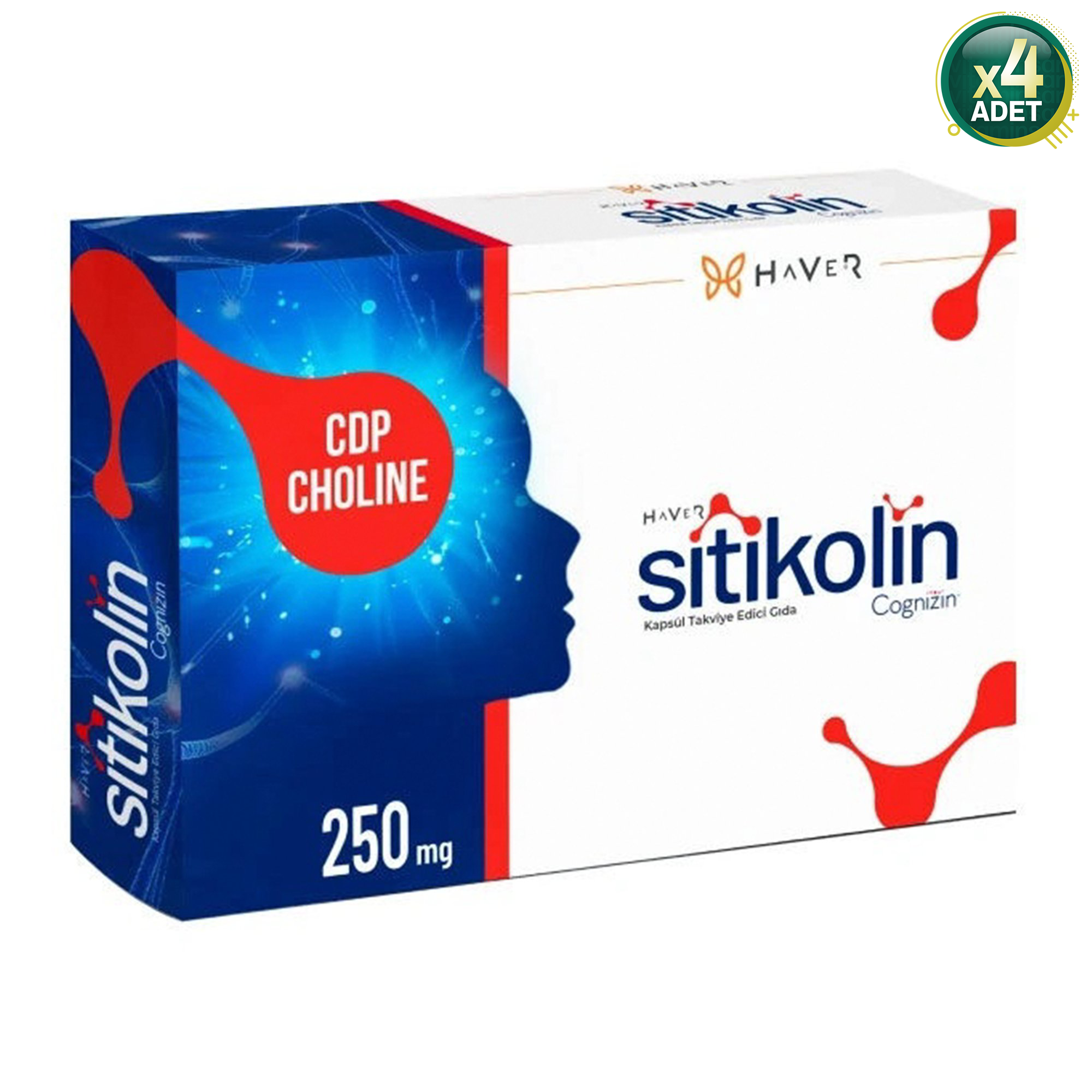 Haver Sitikolin Cognizin 250 mg 30 Kapsül 4 Adet