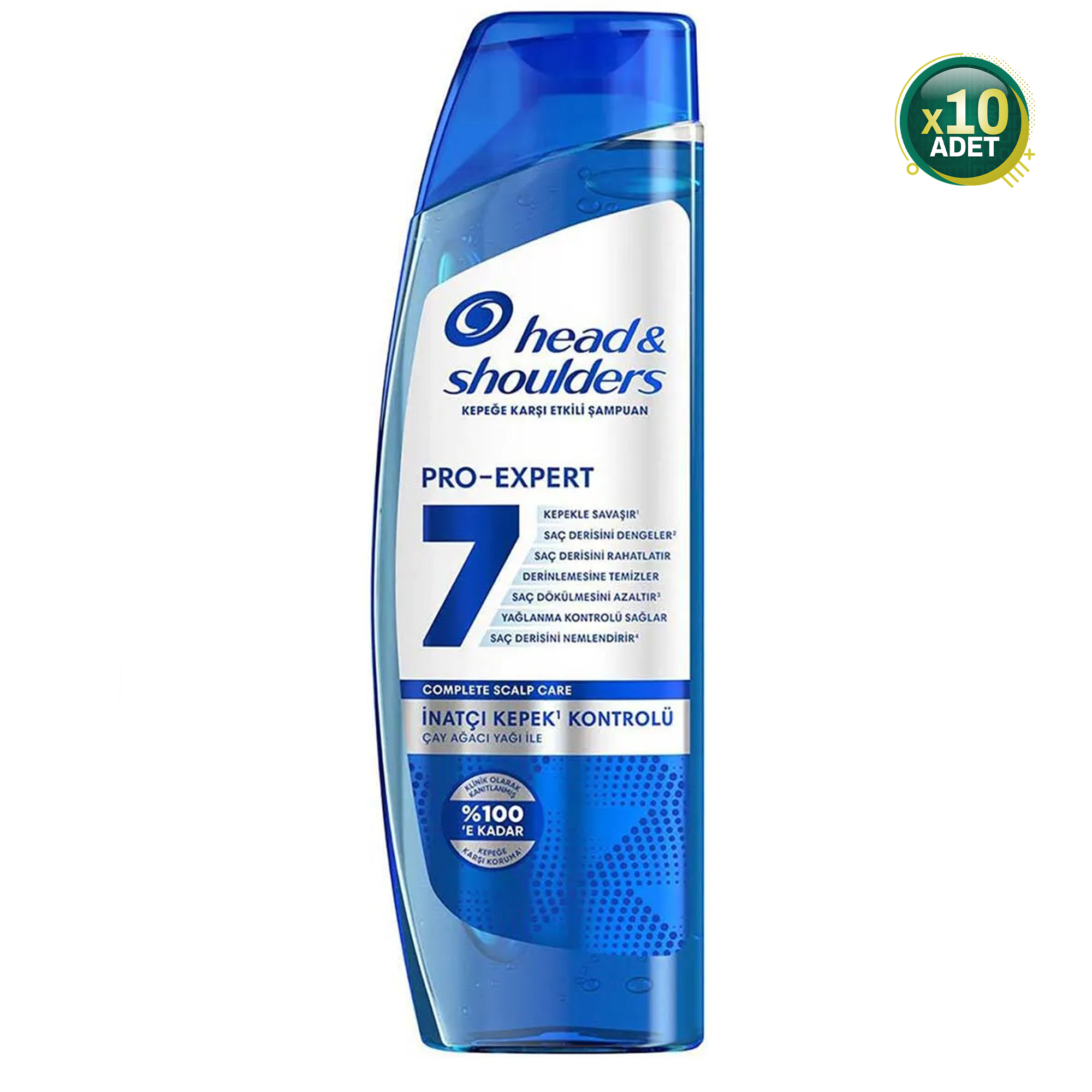 Head & Shoulders Pro-Expert 7 Çay Ağacı ile İnatçı Kepek Kontrolü Şampuan 300 ml 10 Adet