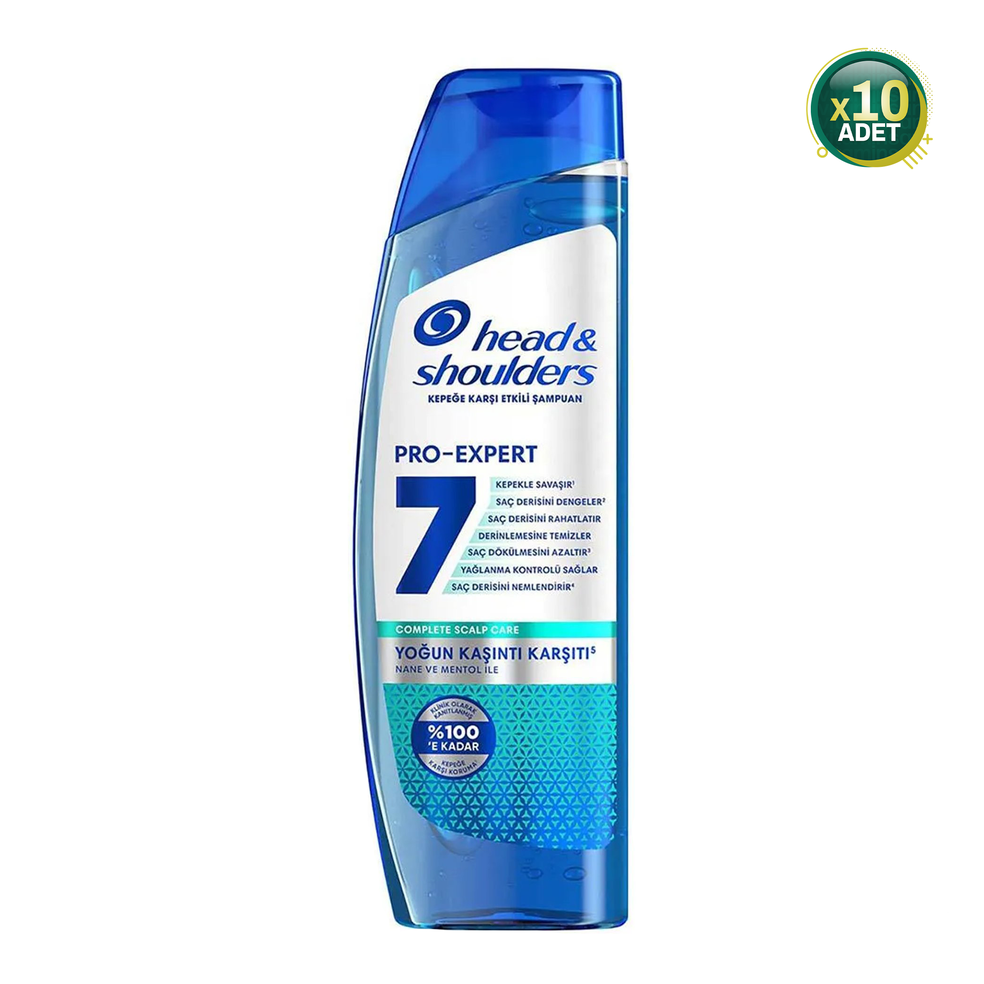 Head Shoulders Pro Expert 7 Nane ve Mentol İle Yoğun Kaşıntı Karşıtı Şampuan 300 ML 10 Adet 