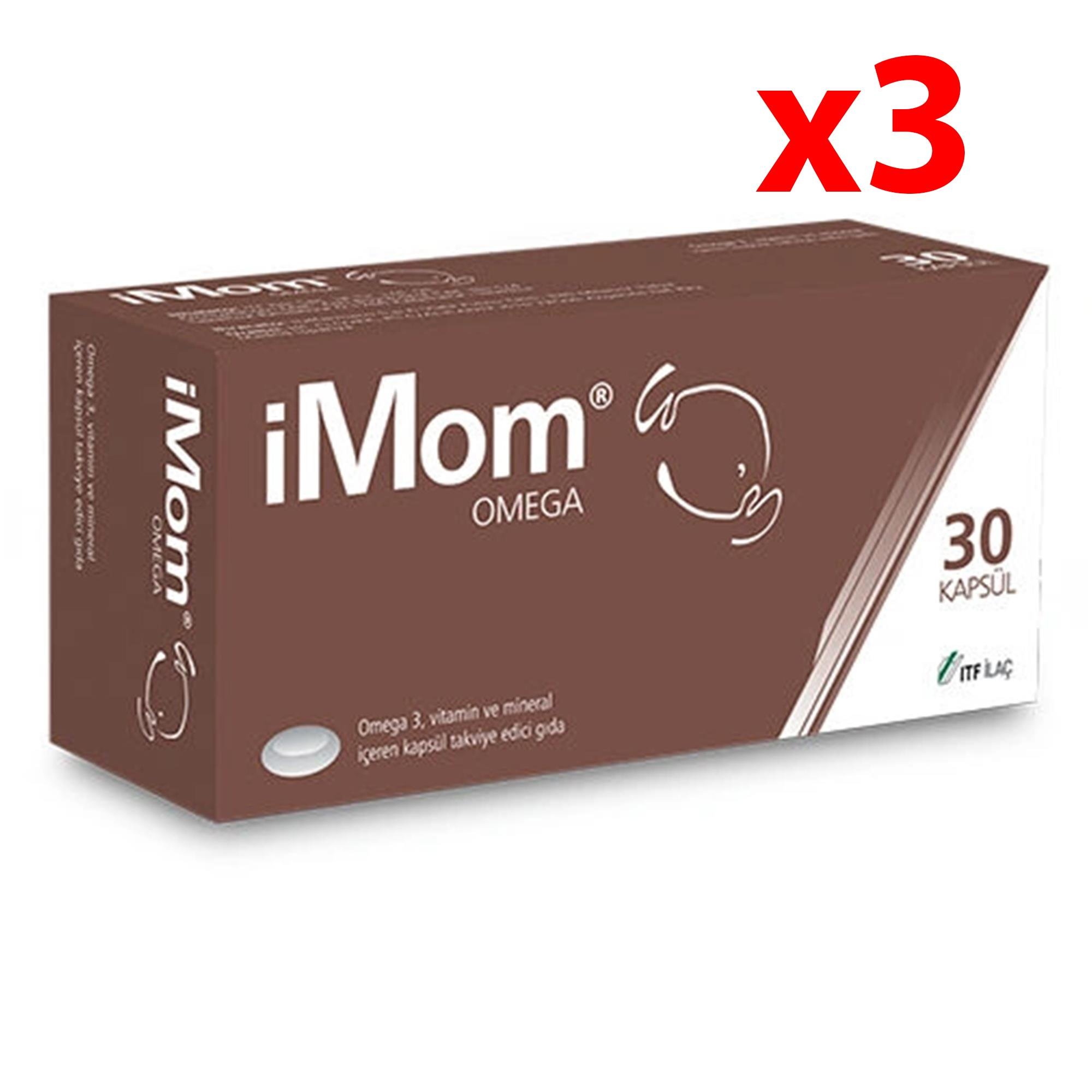 iMom Omega 3 Takviye Edici Gıda 30 Kapsül 3 Adet